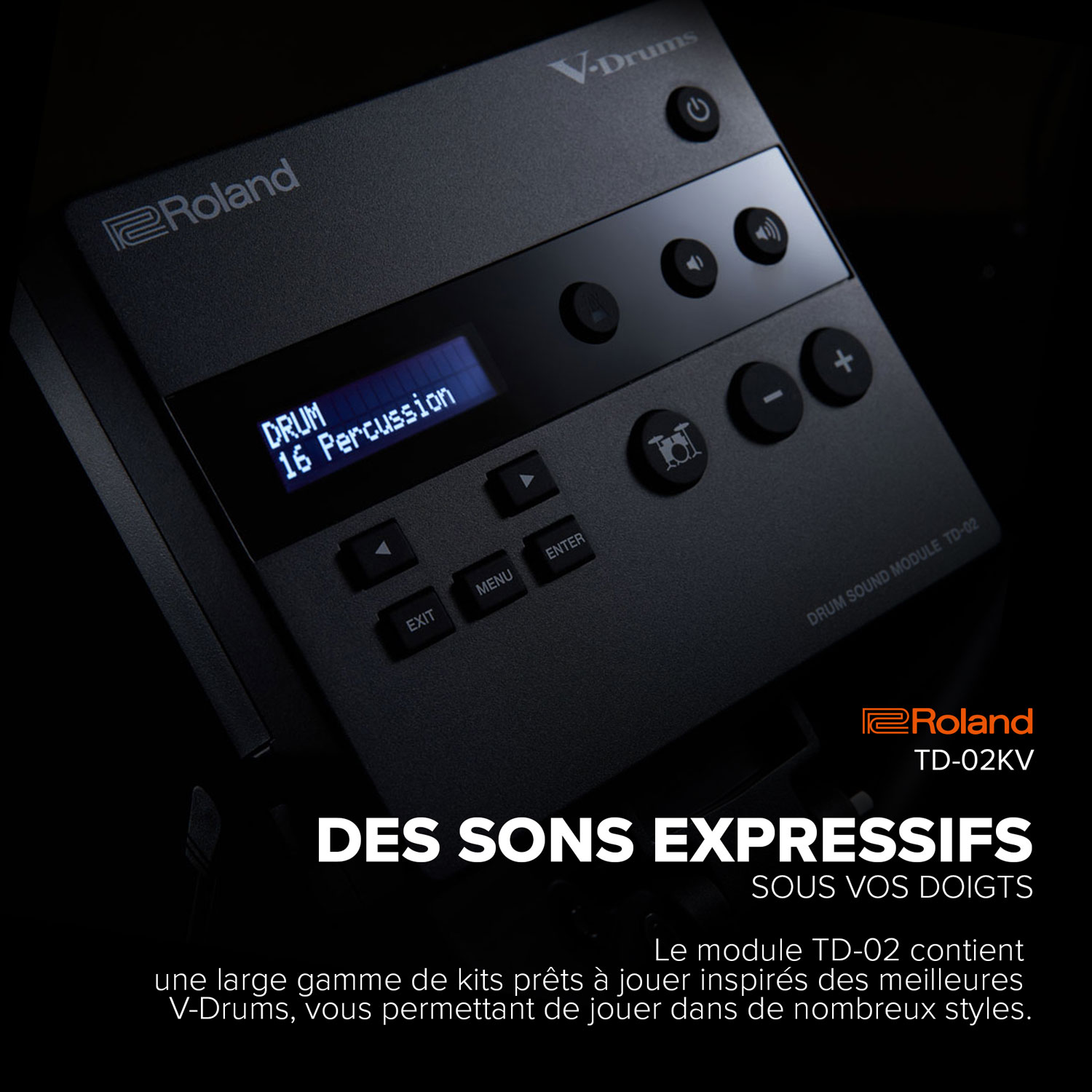 Batterie électronique V-Drum de Roland - Noir