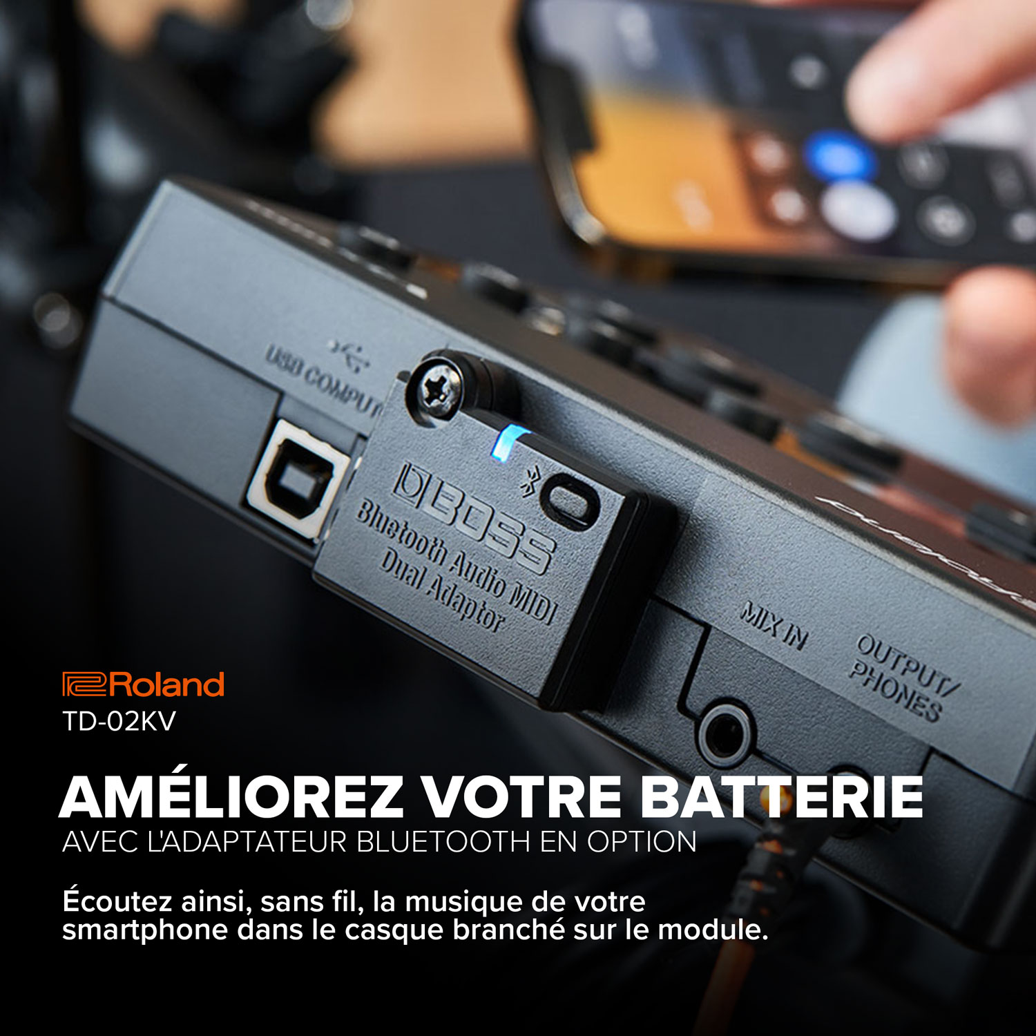 Batterie électronique V-Drum de Roland - Noir