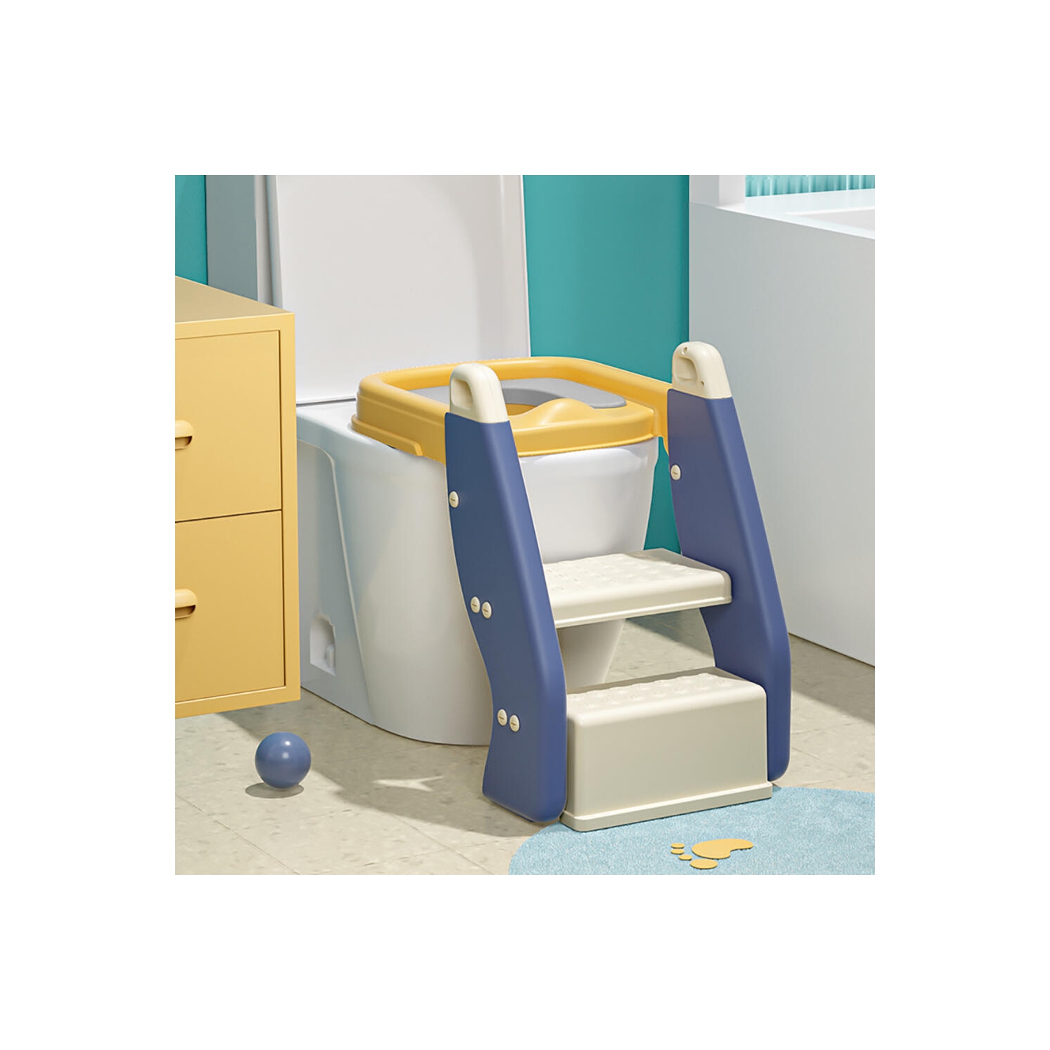 Potty Training Seat Toilet Chair with Step Stool Ladder for Kids Boys Girls Toddlers