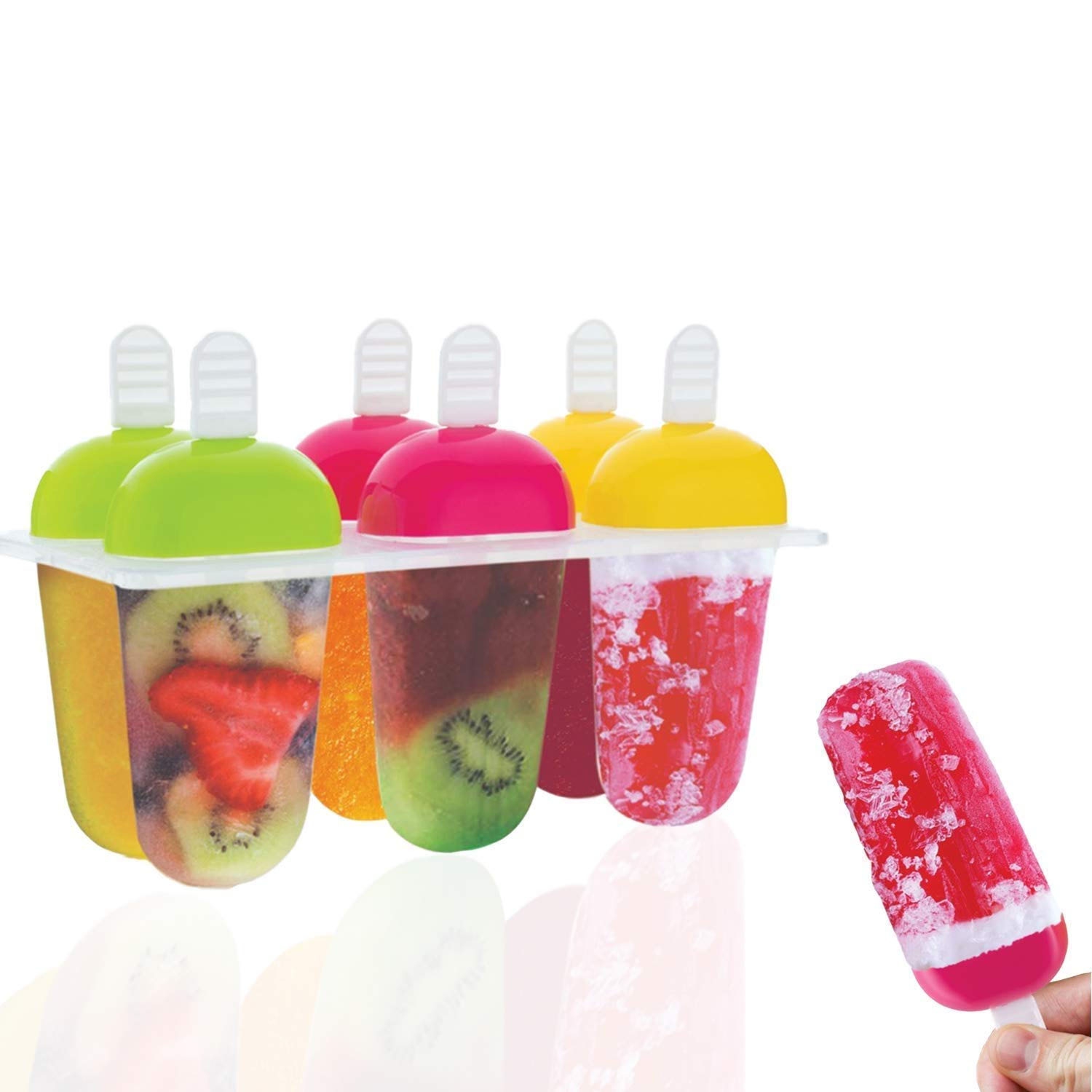 Ice Cream Mould, FDA Certified Food Grade Silicone Ice Lolly Mold Maker, BPA Free Popsicle Molds Set