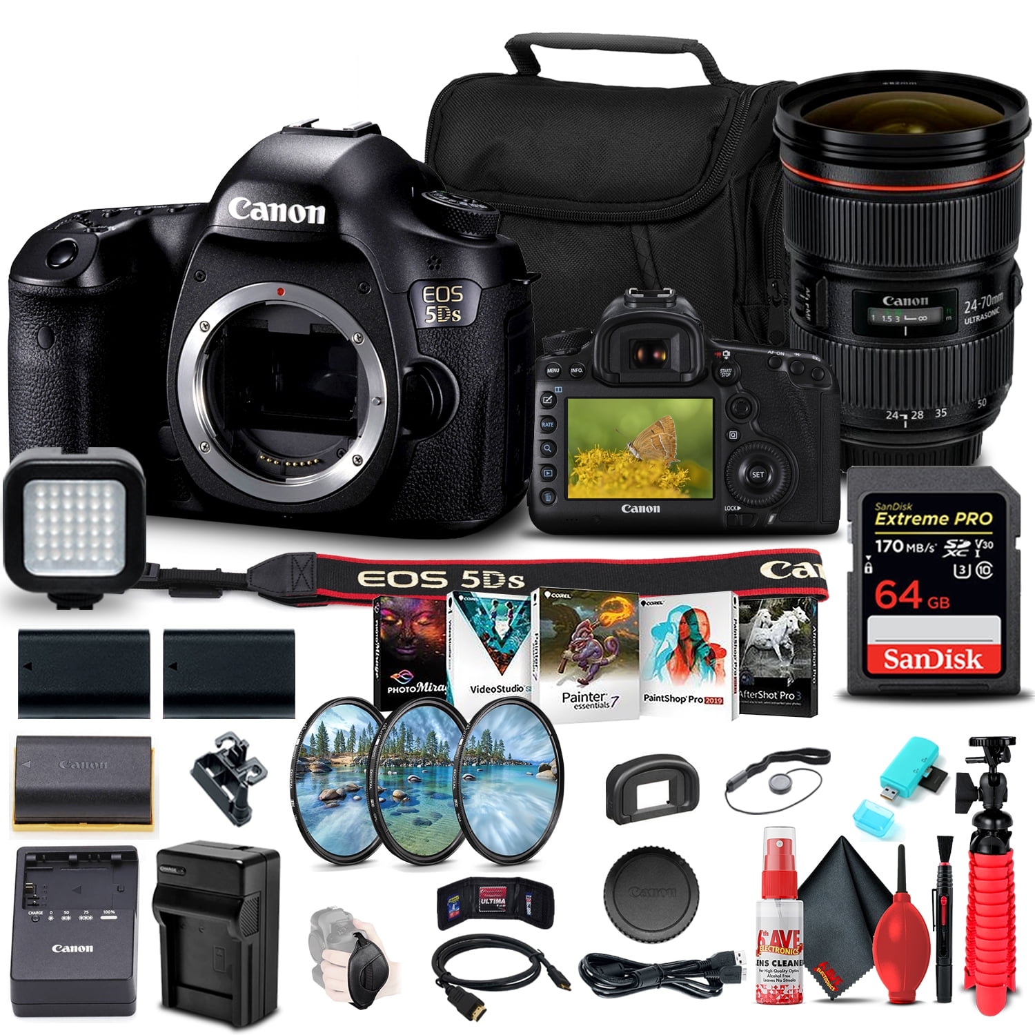 Canon EOS 5DS DSLR Camera (0581C002) + Canon Lens Flash Bundle