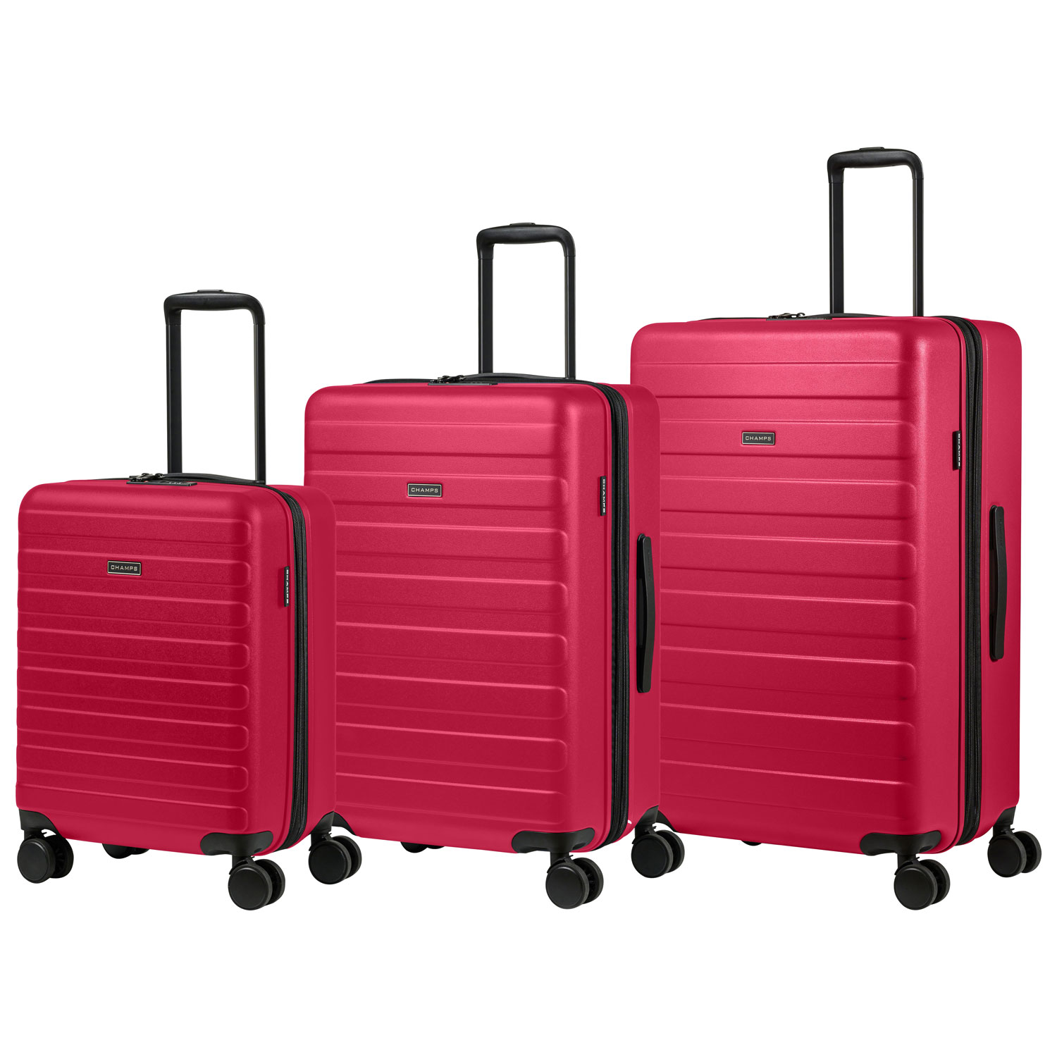 Champs Fire Collection 3-Piece Hard Side Expandable Luggage Set - Viva Magenta