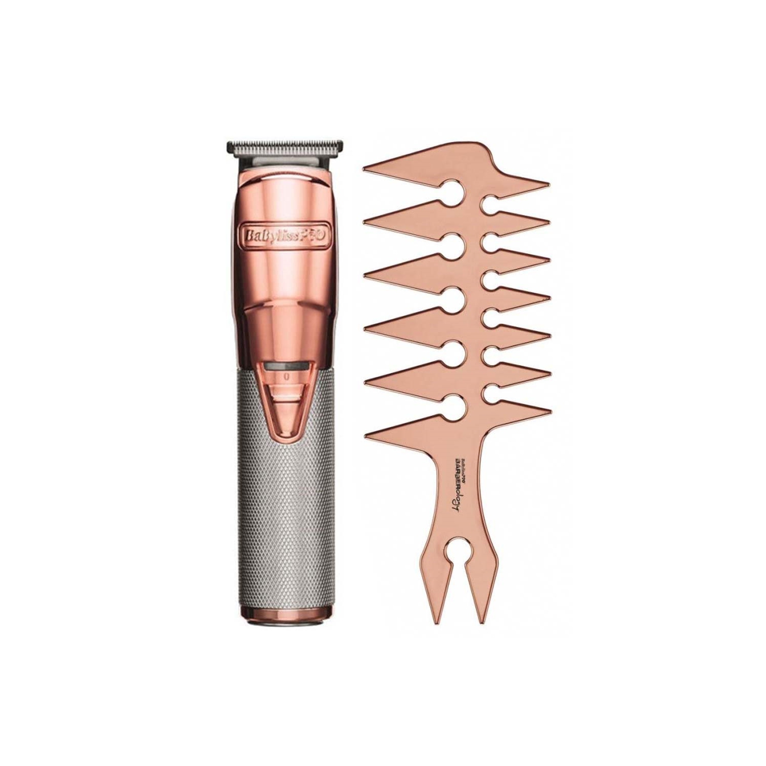 Babyliss Pro Cordless Metal Lithium Trimmer Rose Gold with Styling Comb