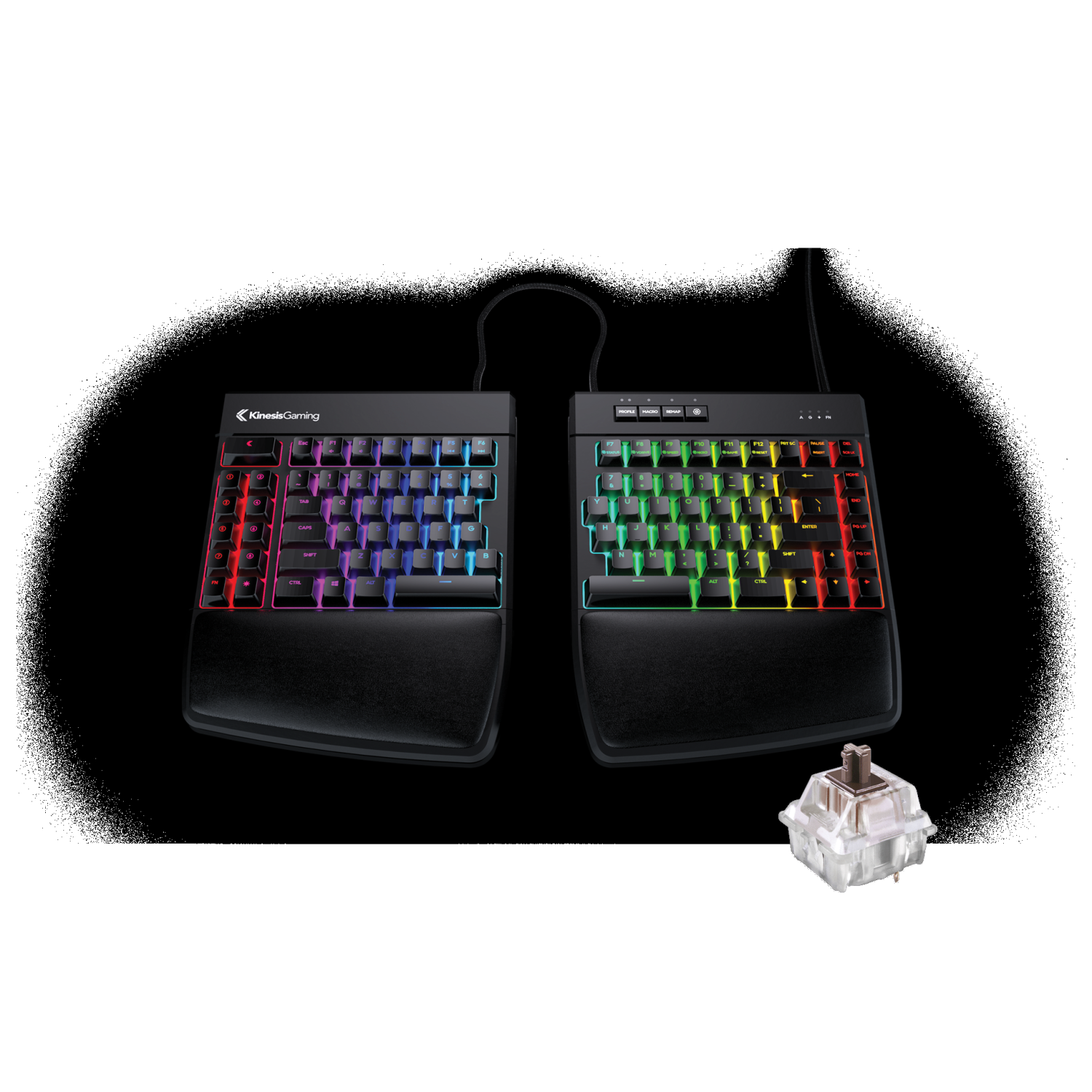Kinesis Freestyle Edge RGB Split Mechanical Gaming Keyboard - MX Brown - (KB975-BRN)