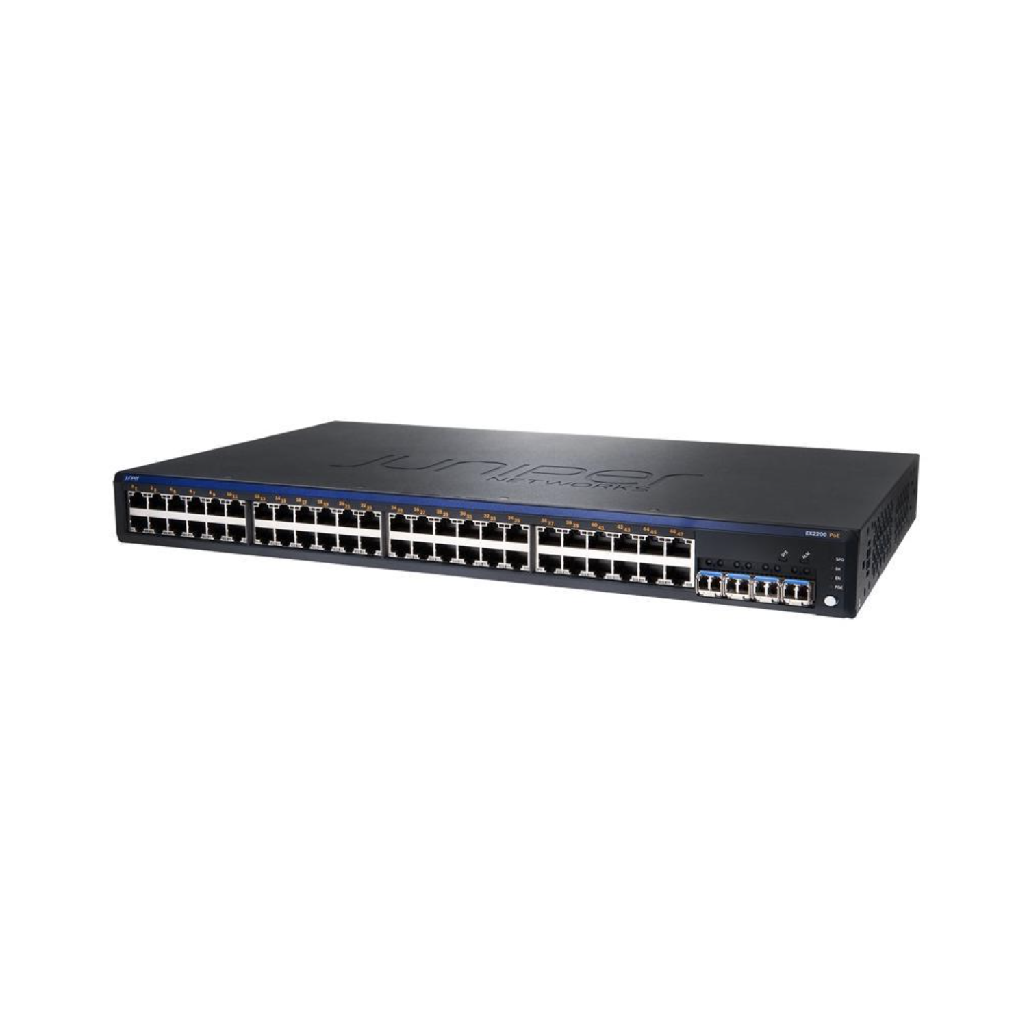 Refurbished – Juniper EX2200-48P-4G Enterprise PoE Switch | 48-Port Gigabit | 4x SFP Uplinks