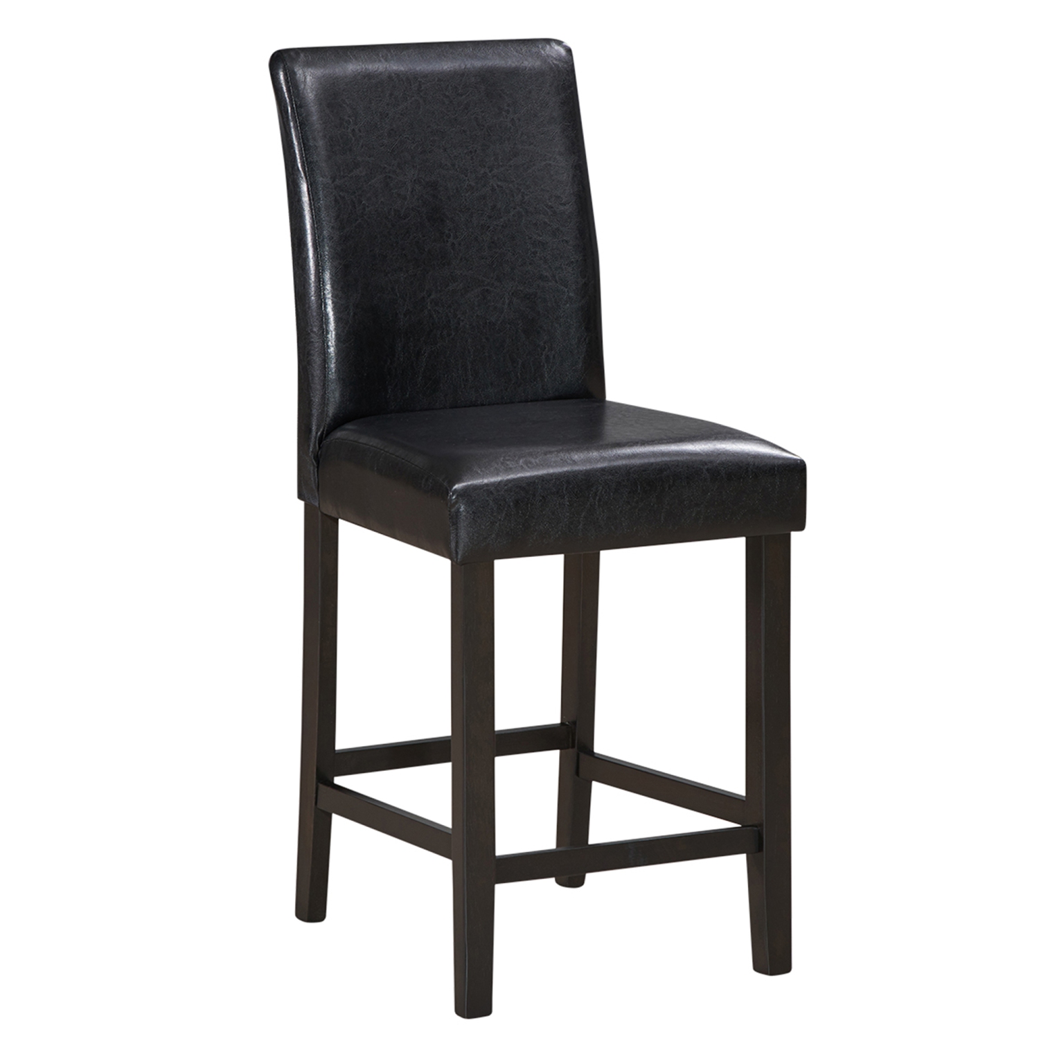Gymax Set of 2 Bar Stools 25inch Counter Height Barstool Pub Chair w/Rubber Wood Legs