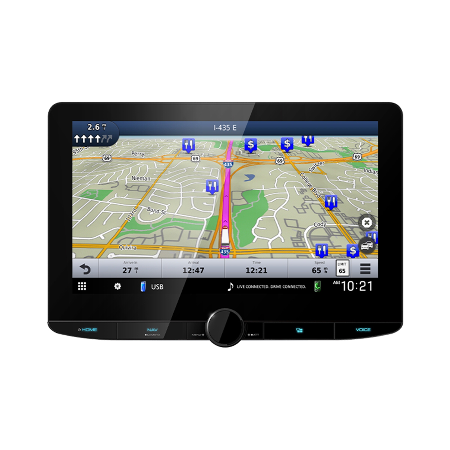 Récepteur multimédia numérique KW-M875BW 6,8 po de JVC