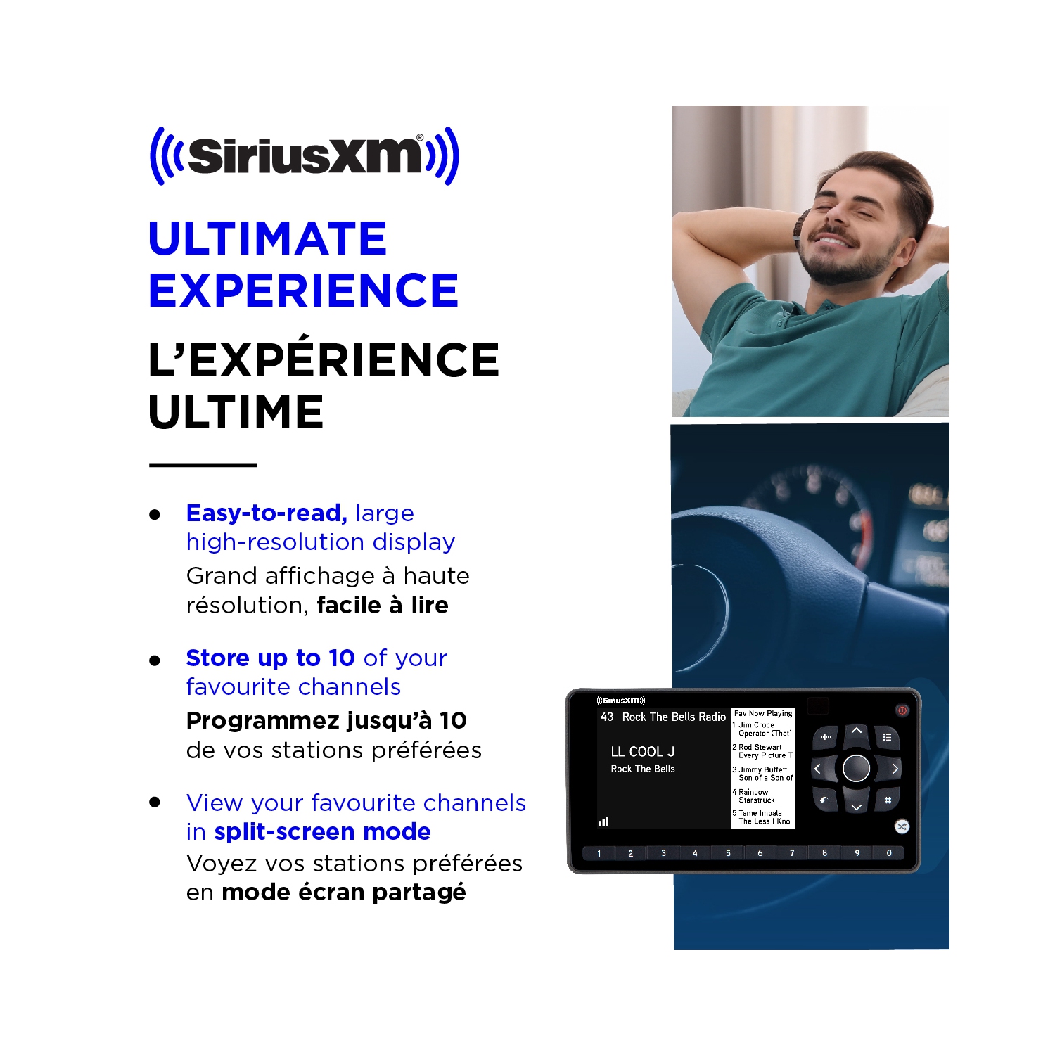 SiriusXM Onyx EZR Radio satellite avec kit véhicule + adaptateur FM direct