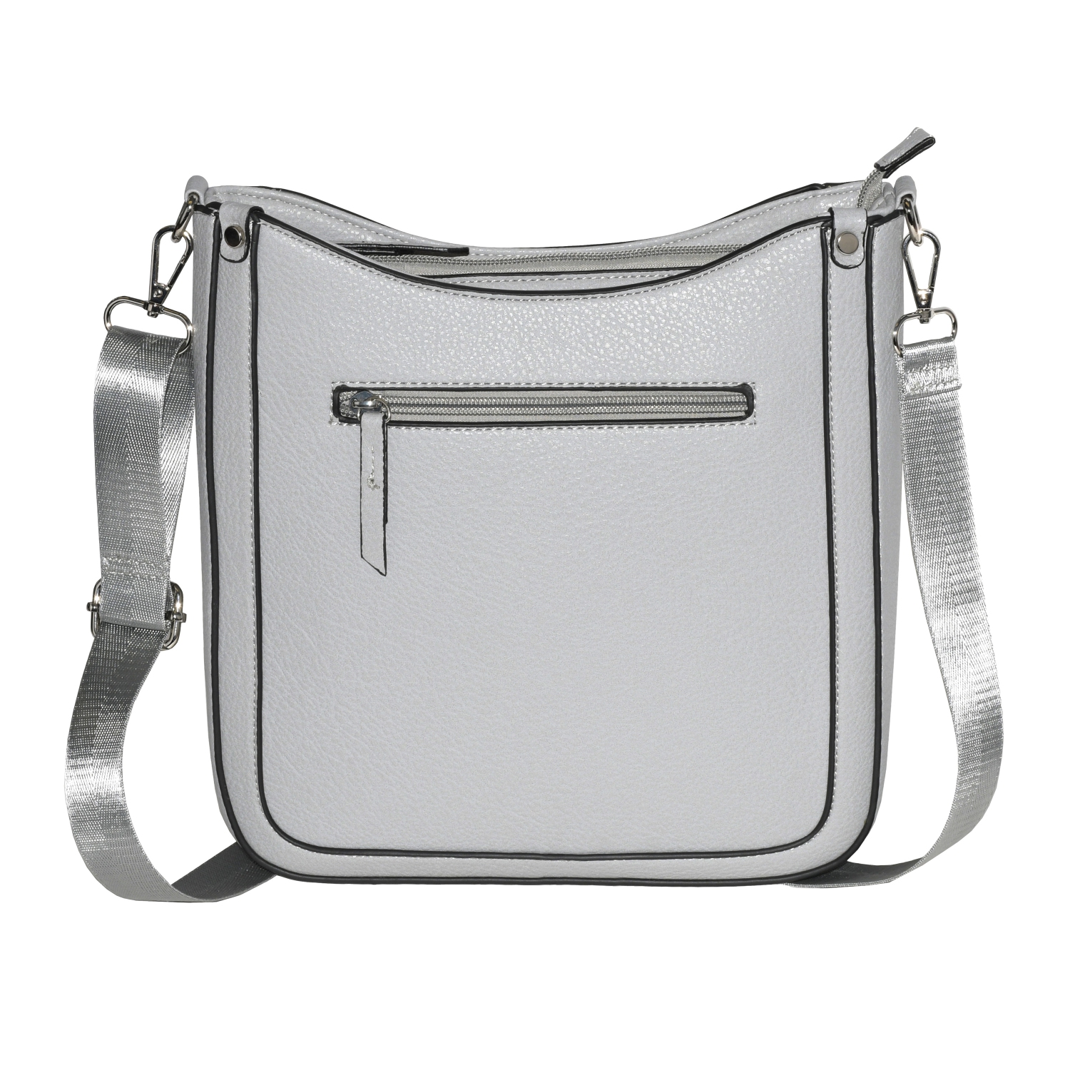 NICCI Crossbody Bag with Web Strap Grey