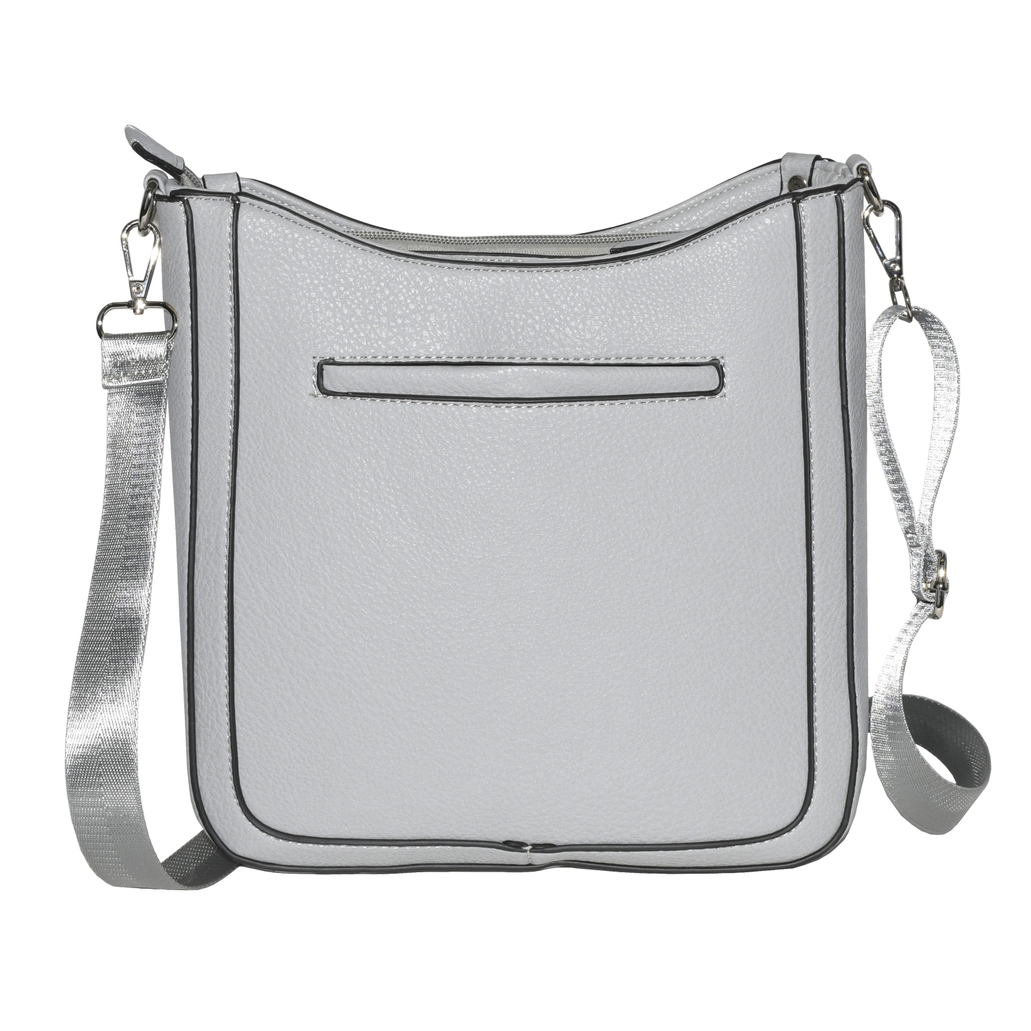 NICCI Crossbody Bag with Web Strap Grey