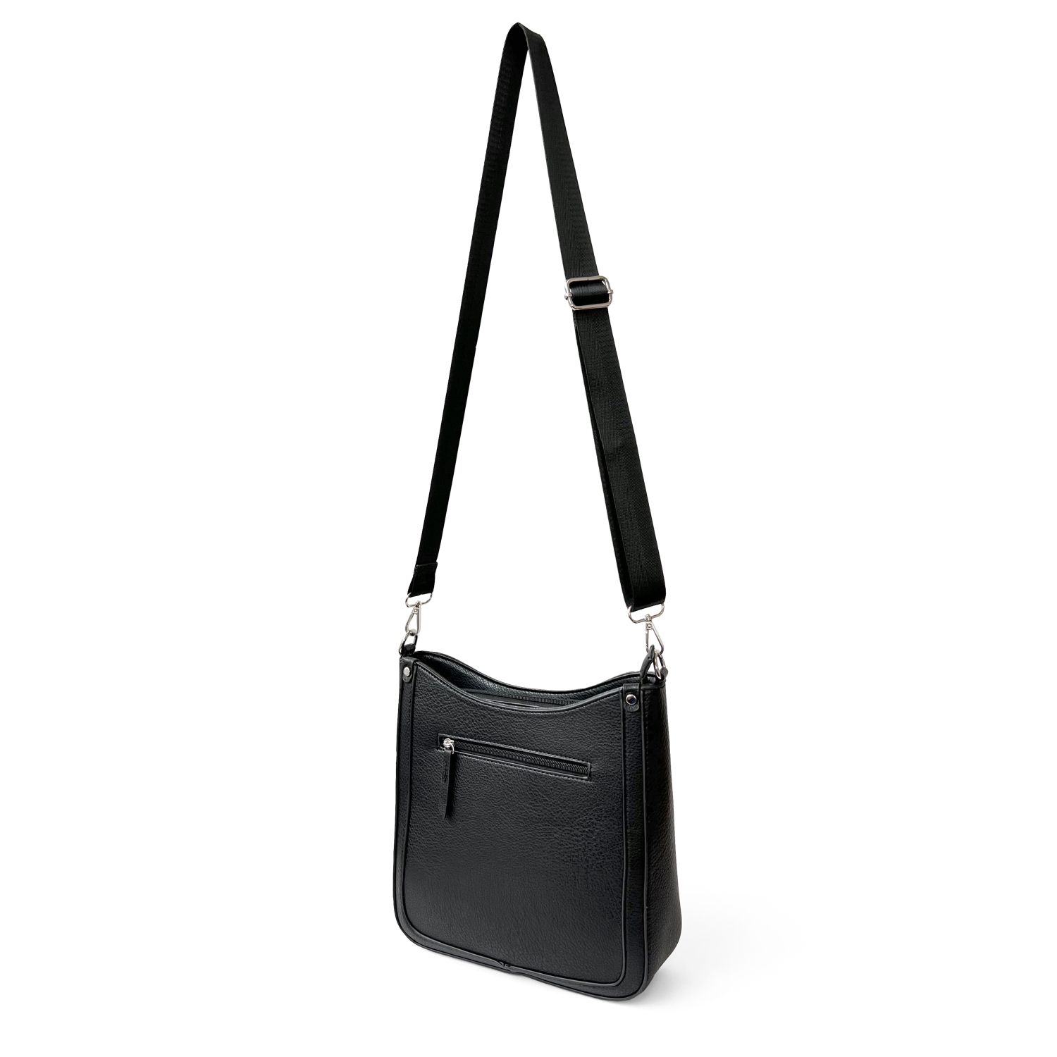 NICCI Crossbody Bag with Web Strap Black