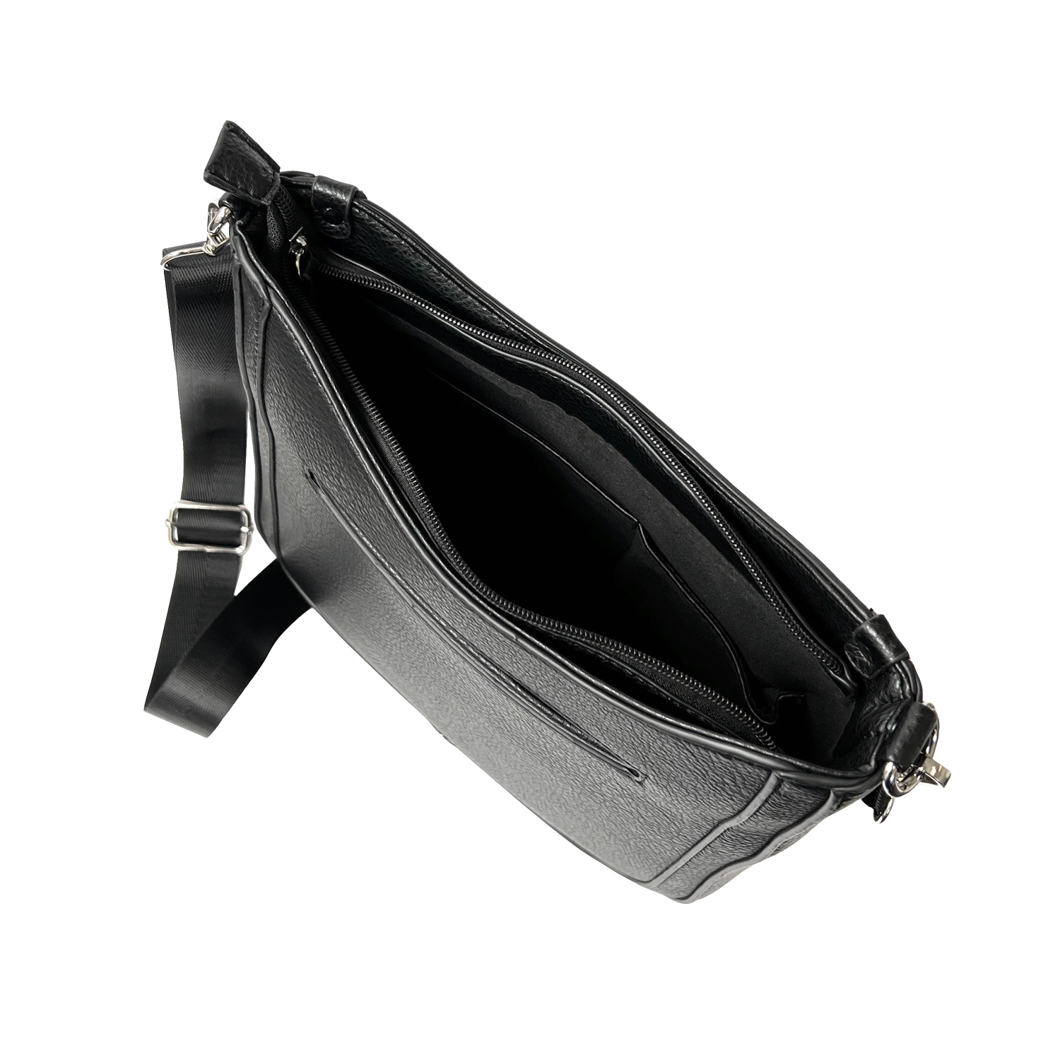 NICCI Crossbody Bag with Web Strap Black