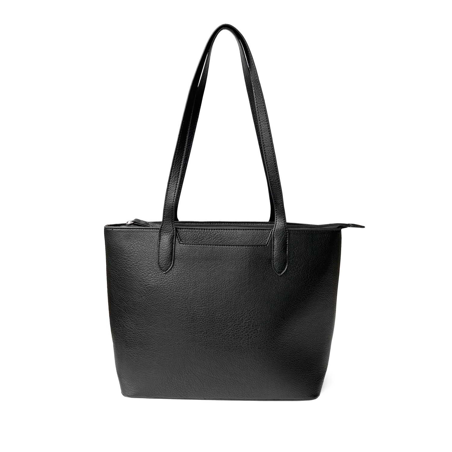 NICCI Tote Bag with Slit Pocket Black
