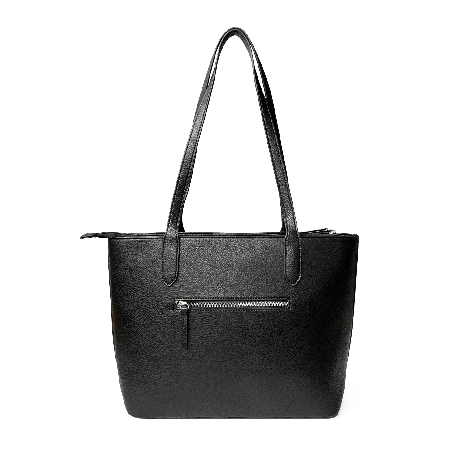 NICCI Tote Bag with Slit Pocket Black