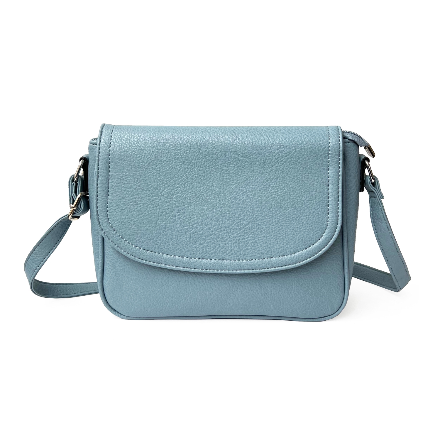 NICCI Crossbody Bag with Front Flap Powder Blue
