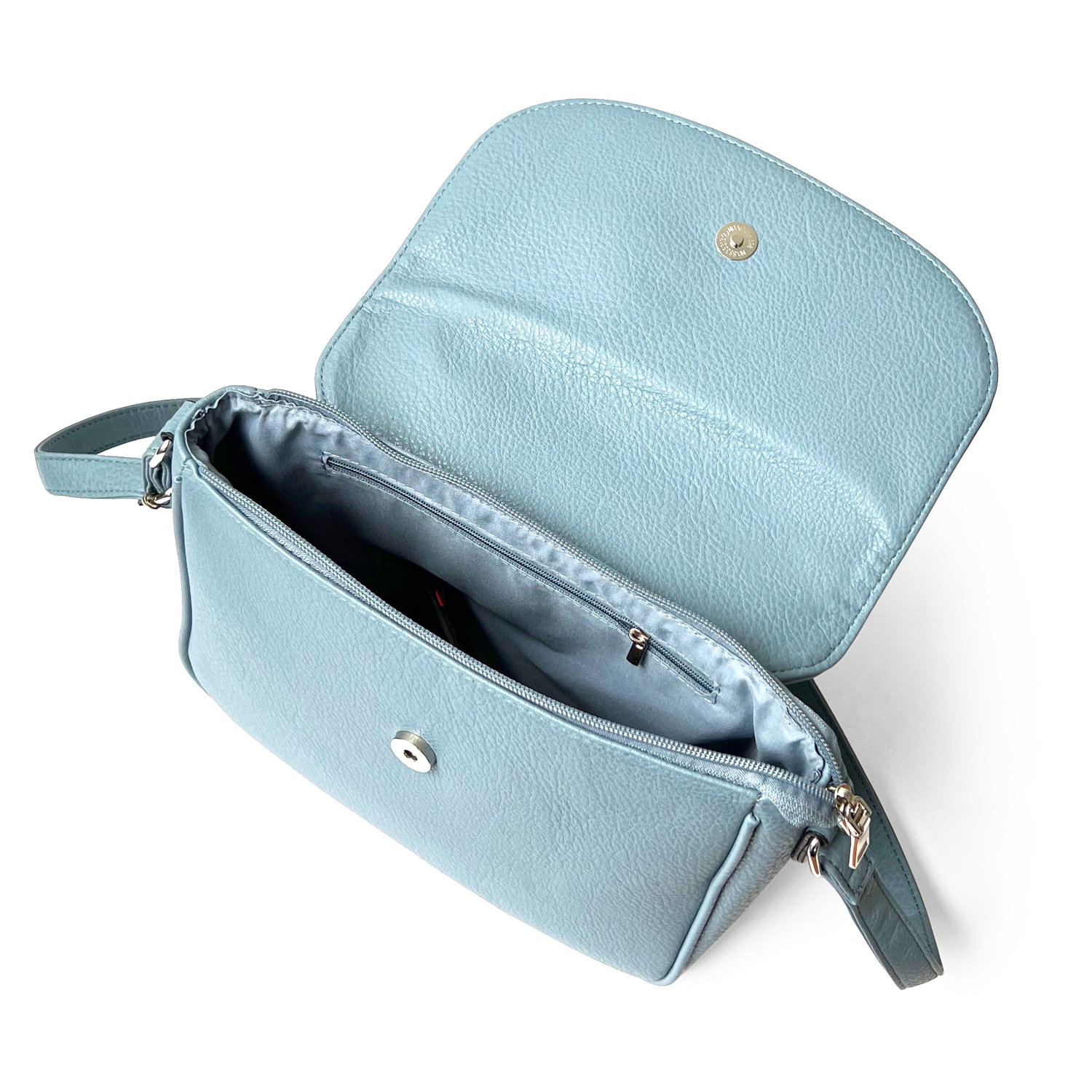 NICCI Crossbody Bag with Front Flap Powder Blue
