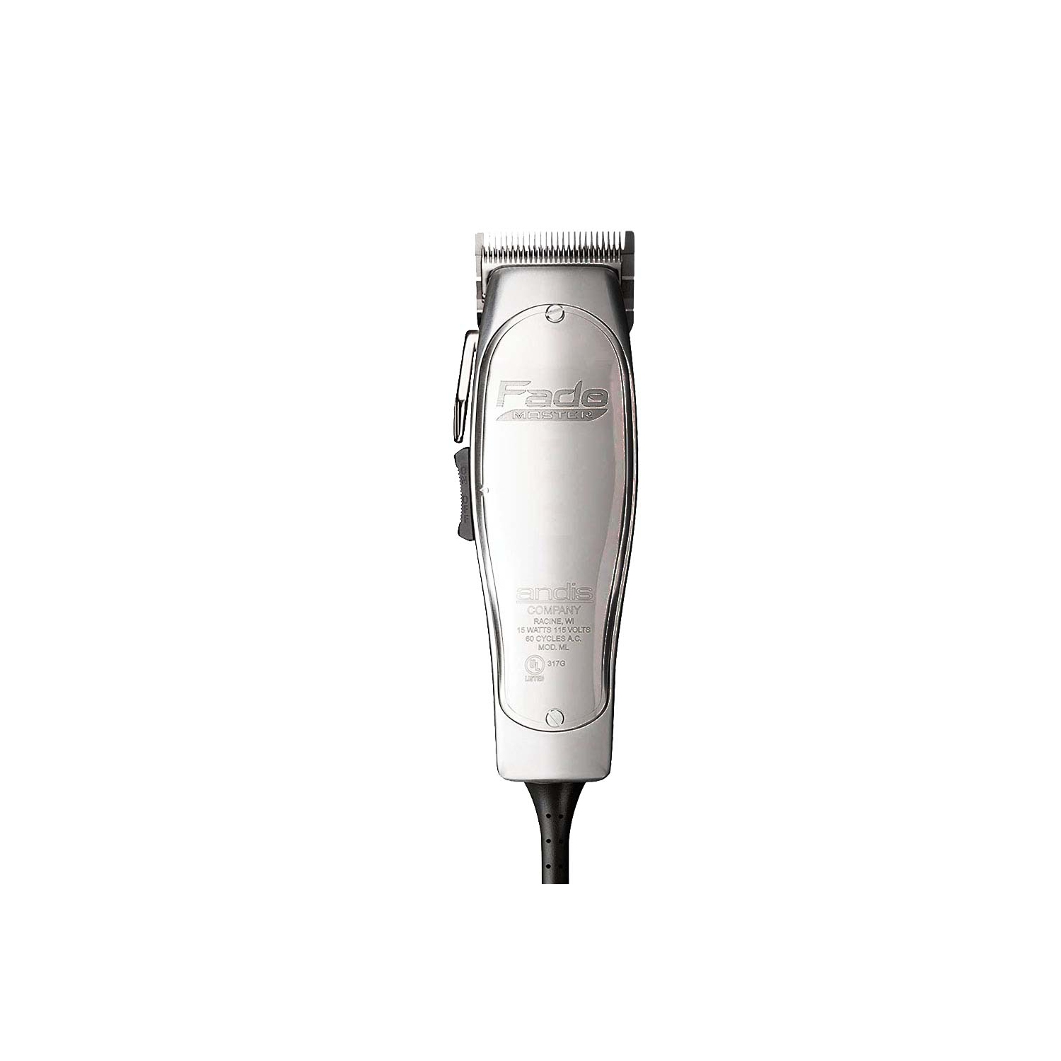 Andis Professional Fade Master Hair Clipper w/ Adjustable Fade Blade, Silver + BaBylissPro Barberology Fade Soft Knuckle Neck Brush White