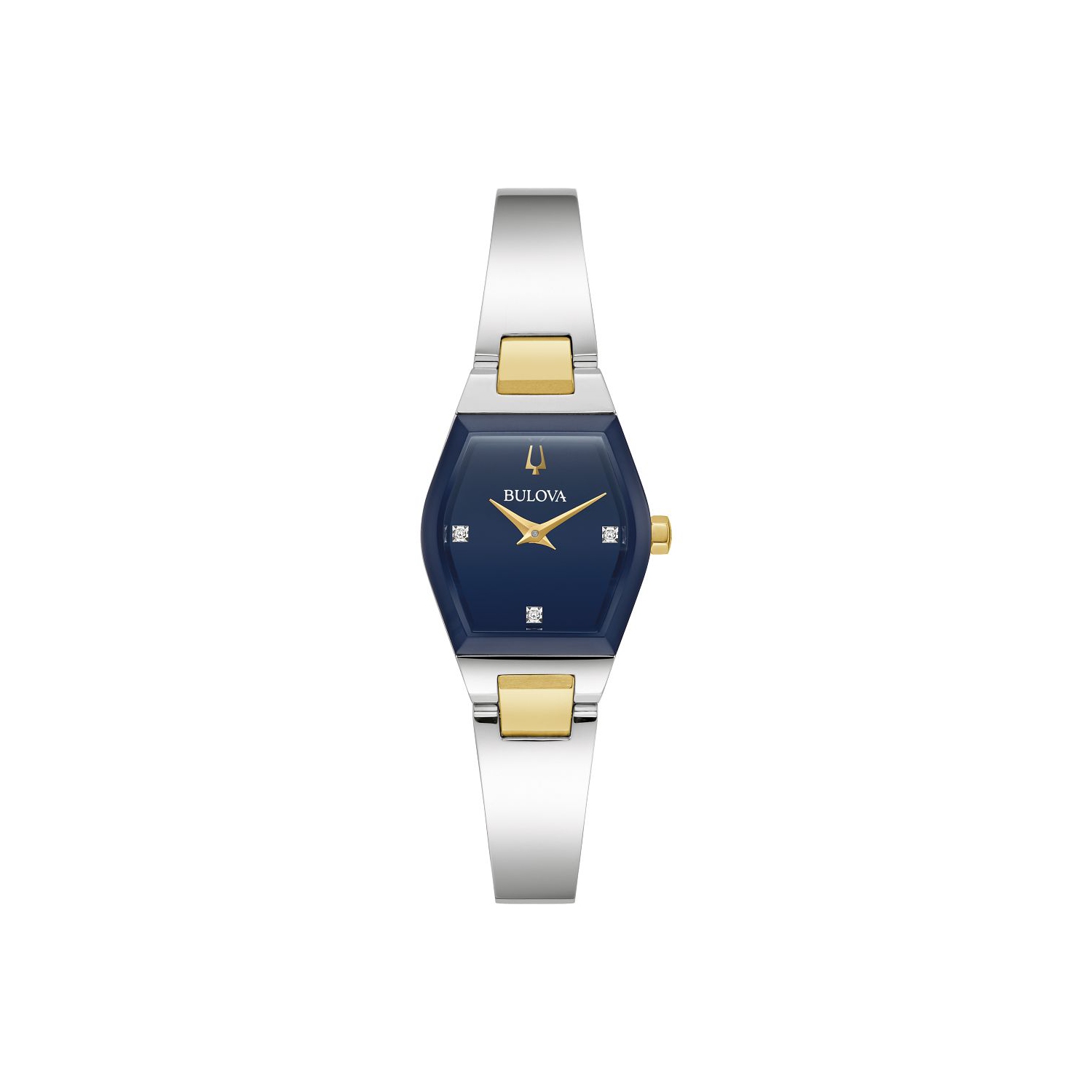 Bulova Ladies Gemini Quartz Watch 22.5mm Two-Tone Stainless Steel Case and Bangle with Blue Dial