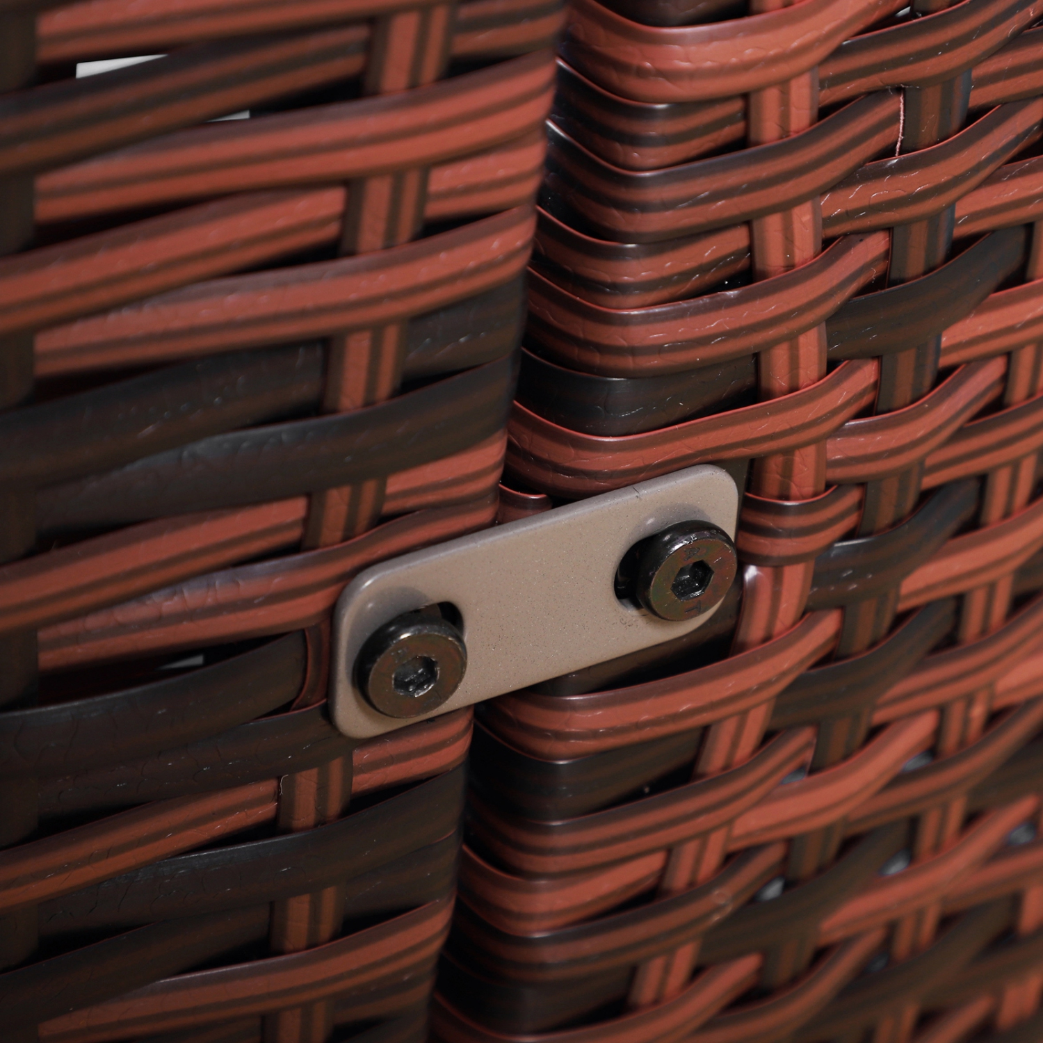 Lit de repos extérieur de 4 pièces Outsunny avec auvent rétractable, canapé-lit rond en osier de résine, ensemble de meubles de patio modulaires avec