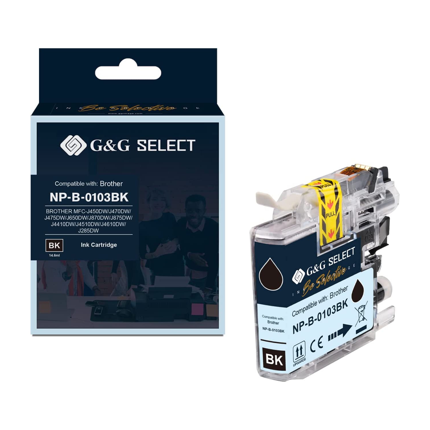 G&G Select Compatible Ink Cartridge for Brother LC103BK High Yield 600 Pages use for Brother MFC