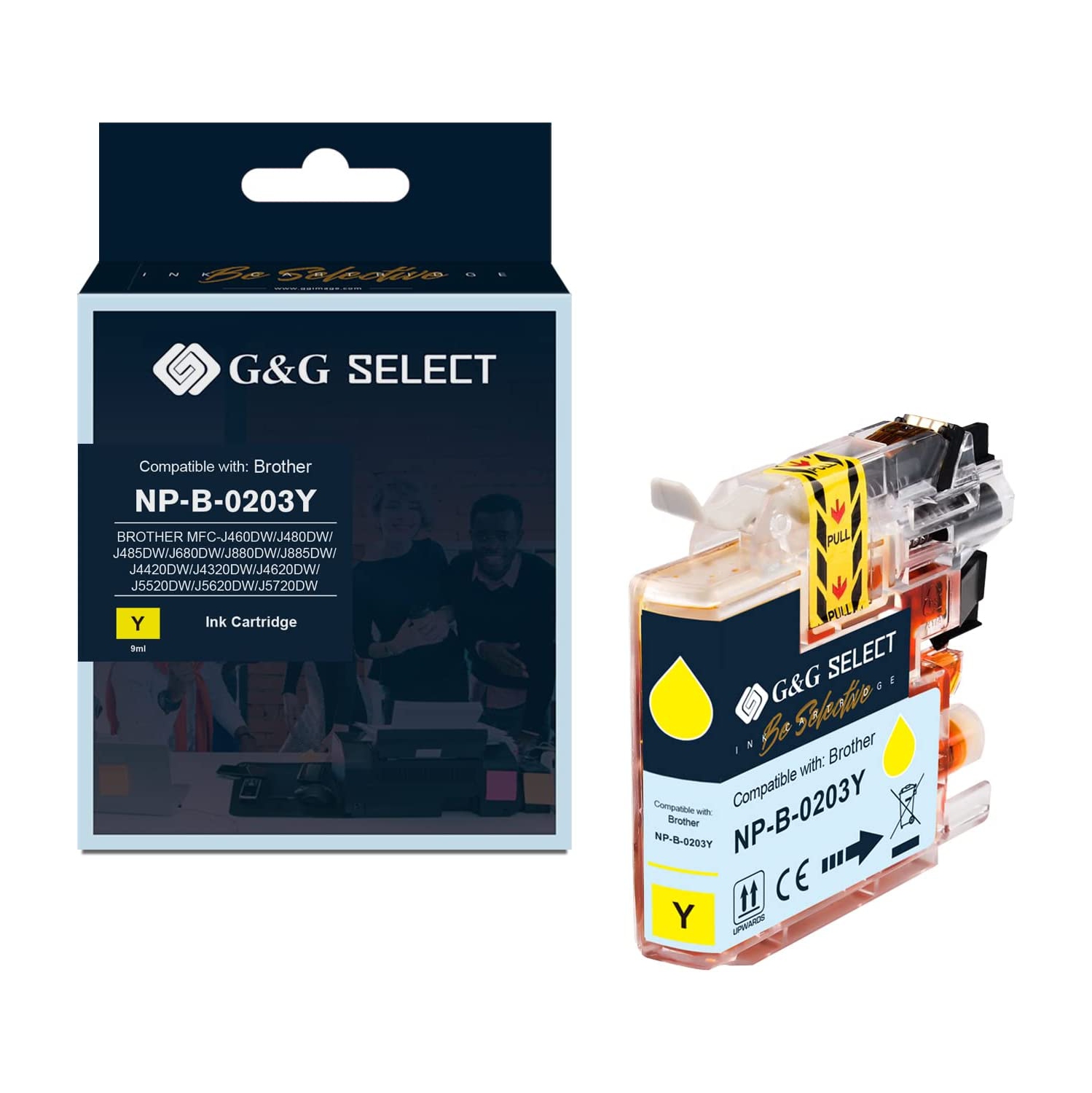 G&G Select Compatible Ink Cartridge for Brother LC203C for Brother