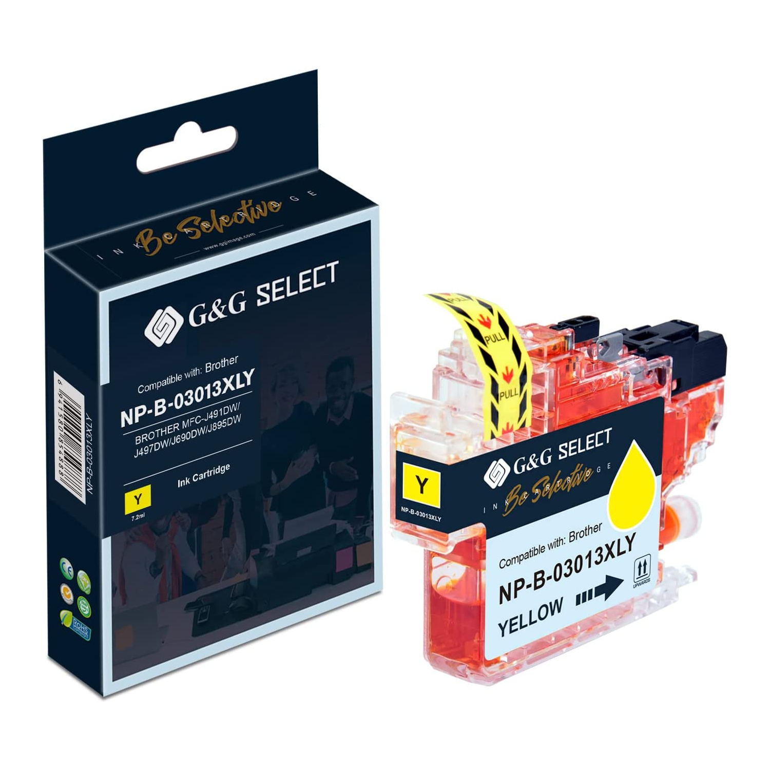 G&G Select Compatible Ink Cartridge for Brother LC3013XLC 550 Pages