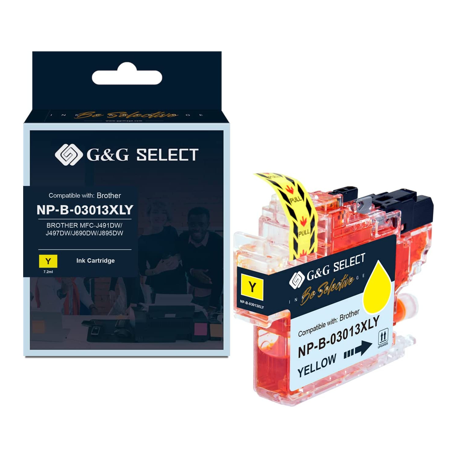 G&G Select Compatible Ink Cartridge for Brother LC3013XLC 550 Pages