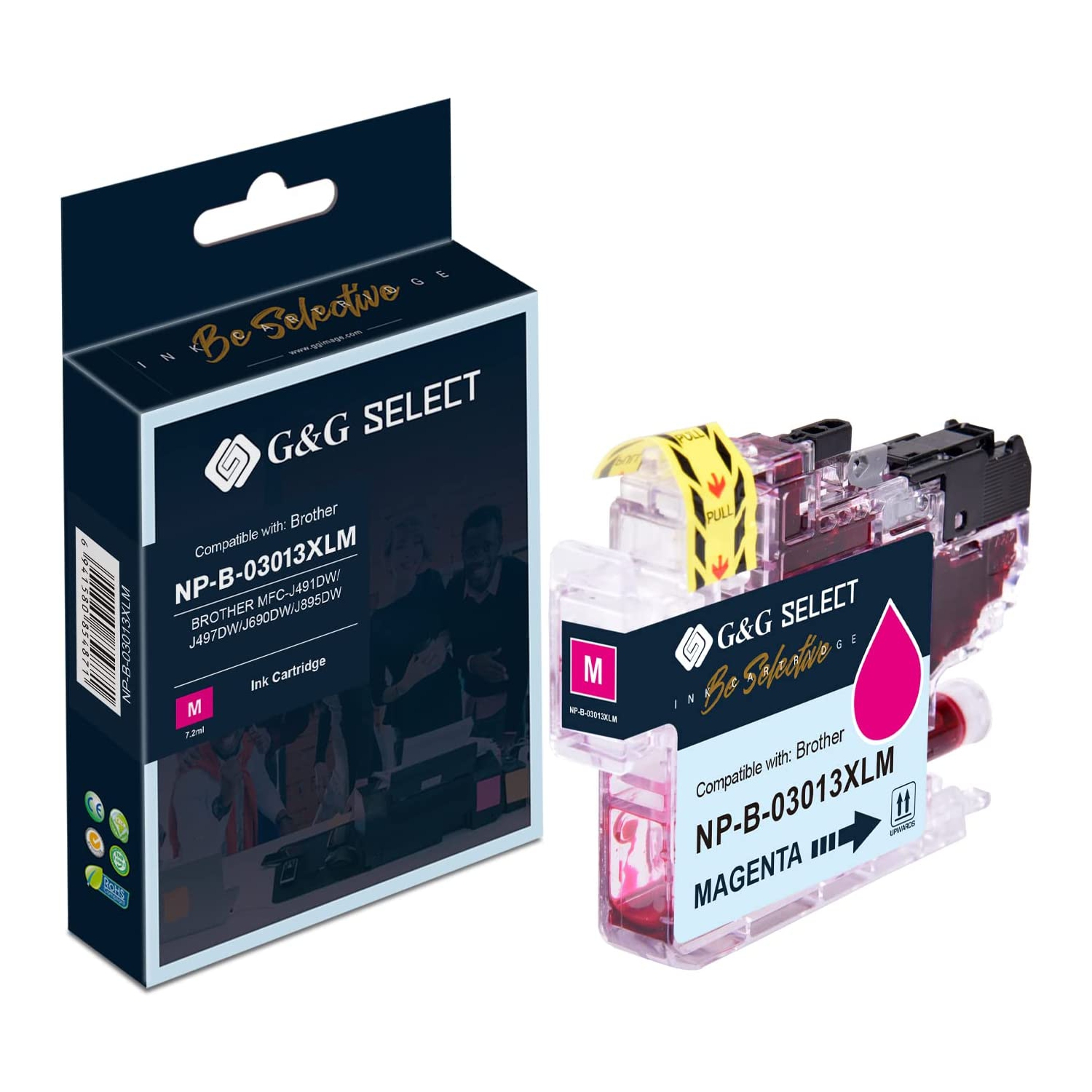 G&G Select Compatible Ink Cartridge for Brother LC3013XLC 550 Pages
