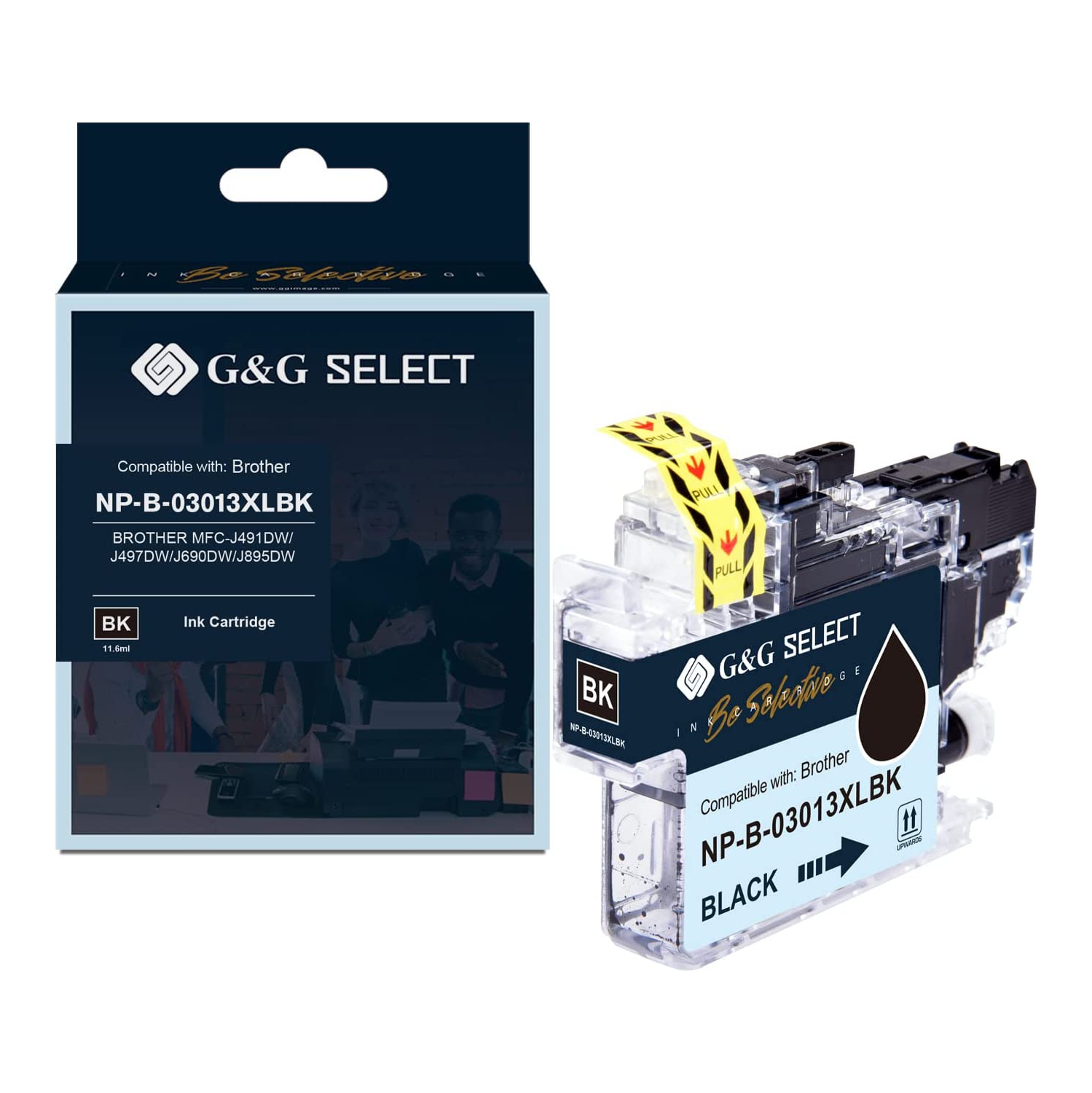 G&G Select Compatible Ink Cartridge for Brother LC3013XLC 550 Pages