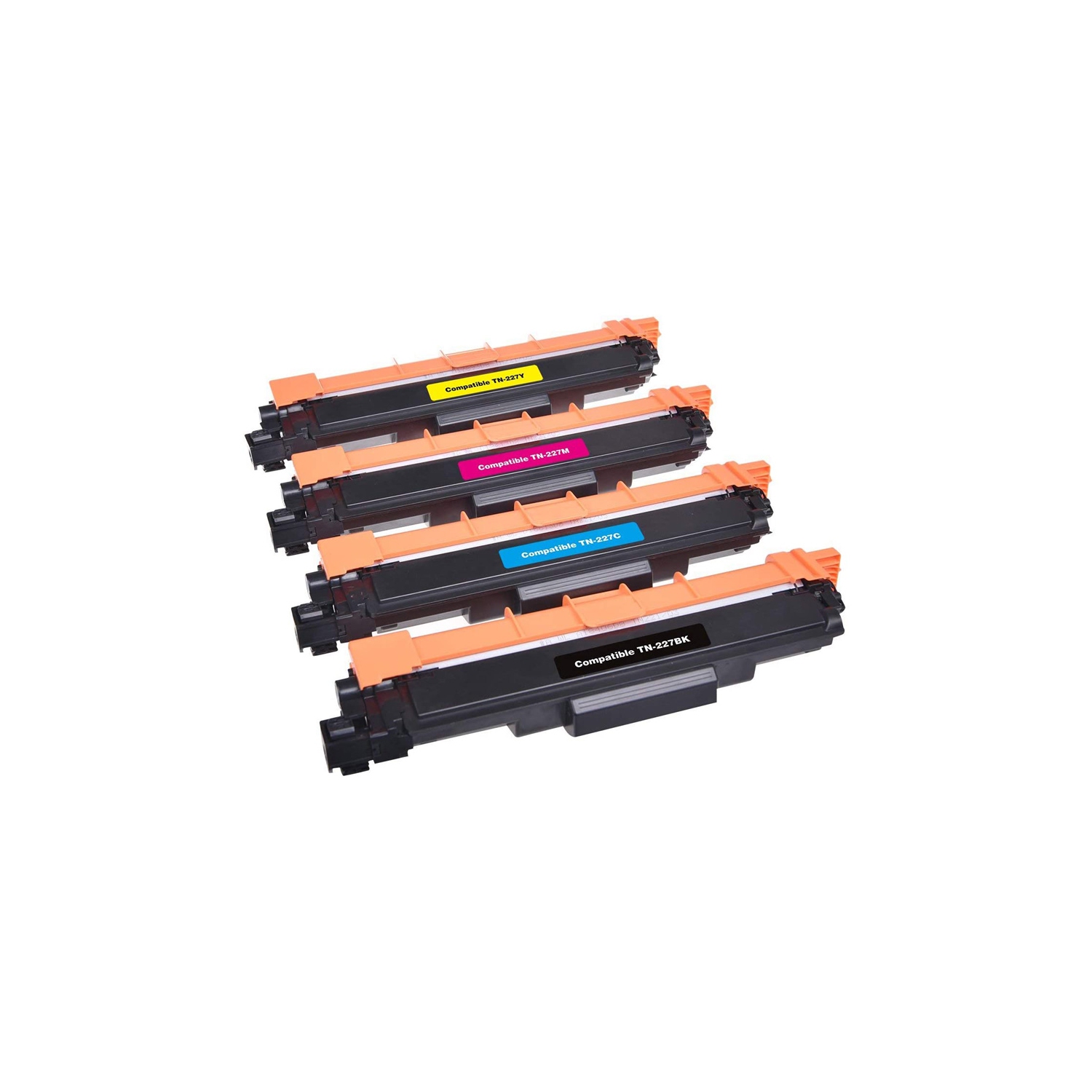 axGear Brother TN227 Cartouche de Toner Compatible Combo Haut Rendement BK/C/M/Y - Avec Puce