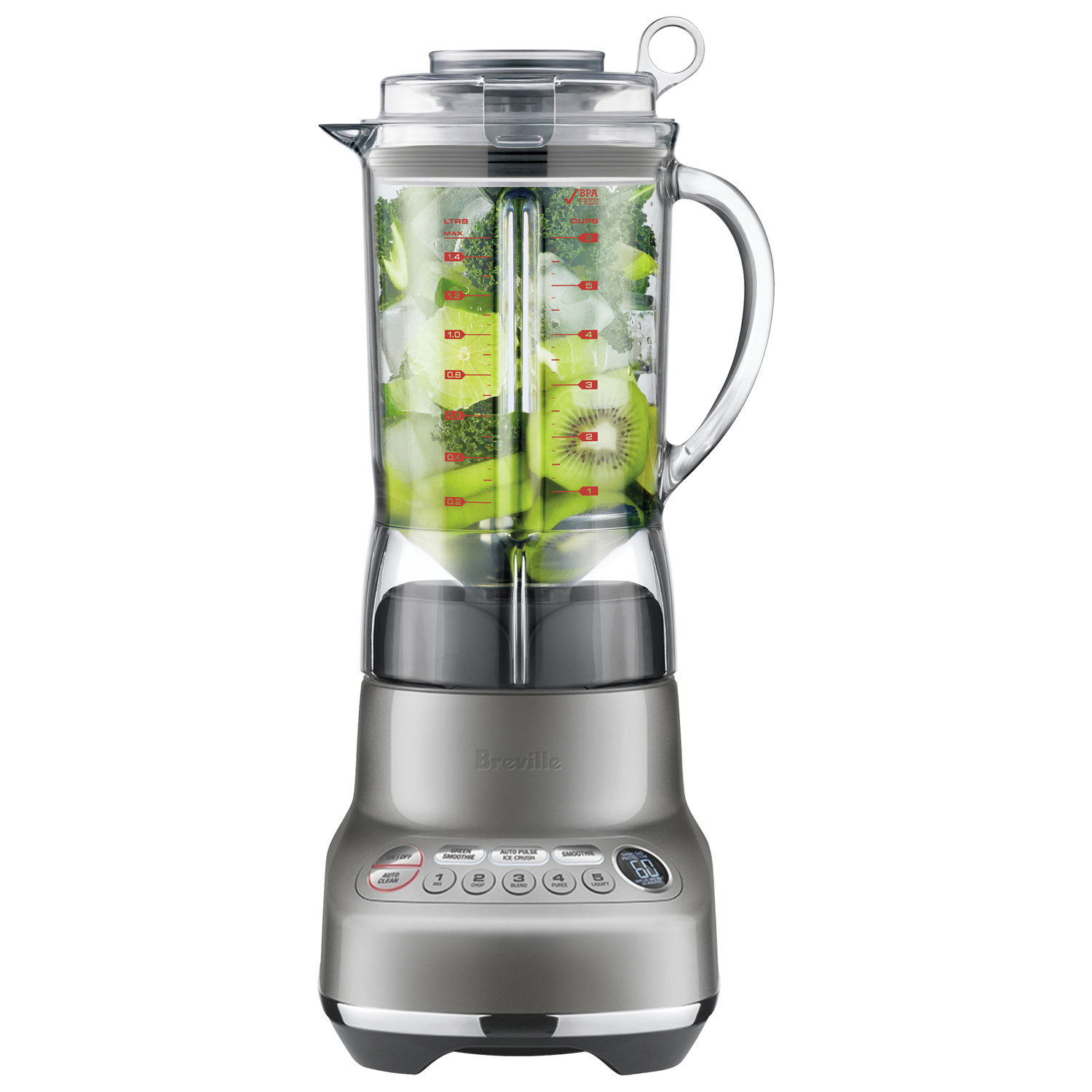 Refurbished - Breville Fresh & Furious 1.5L 1100-Watt Stand Blender - Smoked Hickory - Remanufactured by Breville
