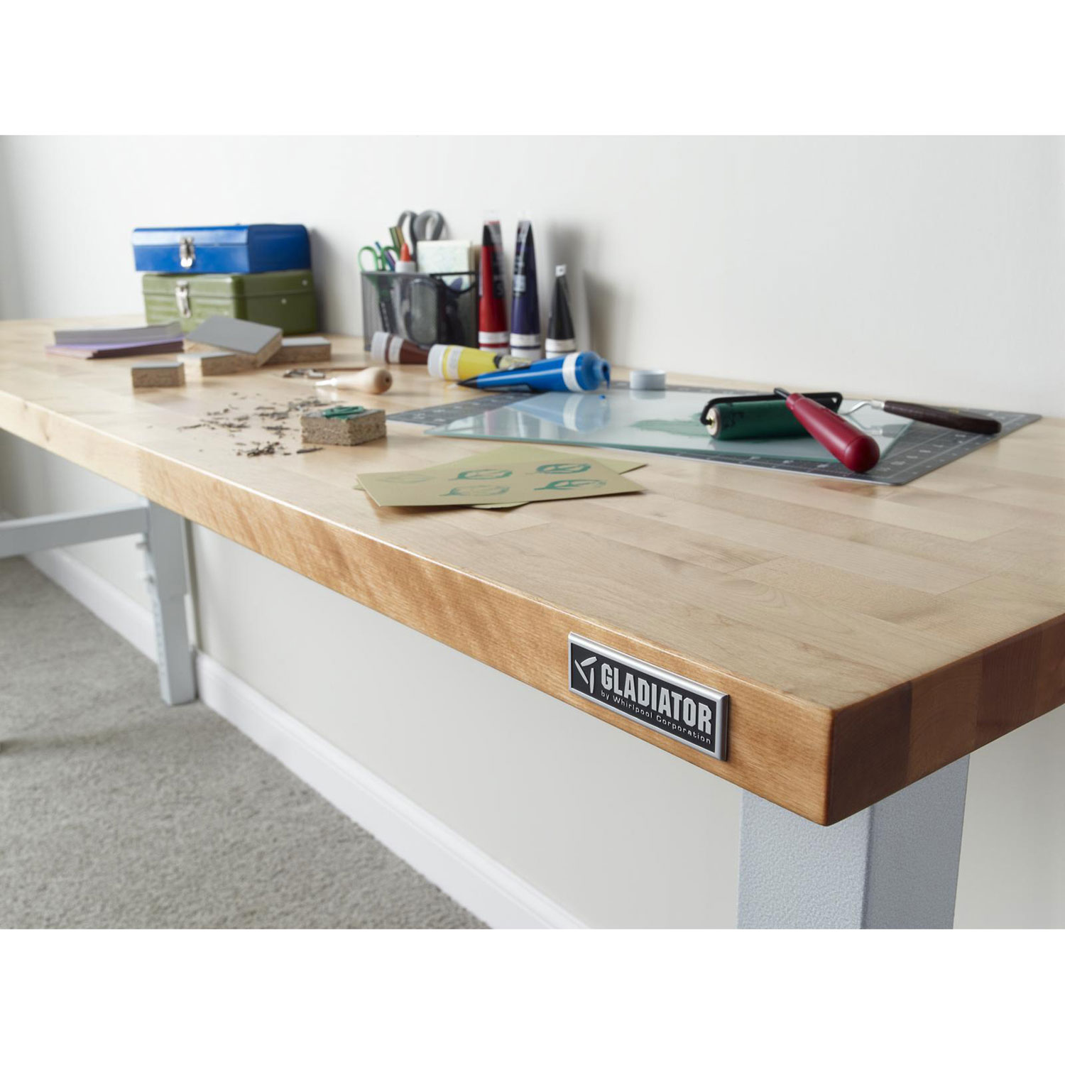 Gladiator 96"W Workbench - Hammered White