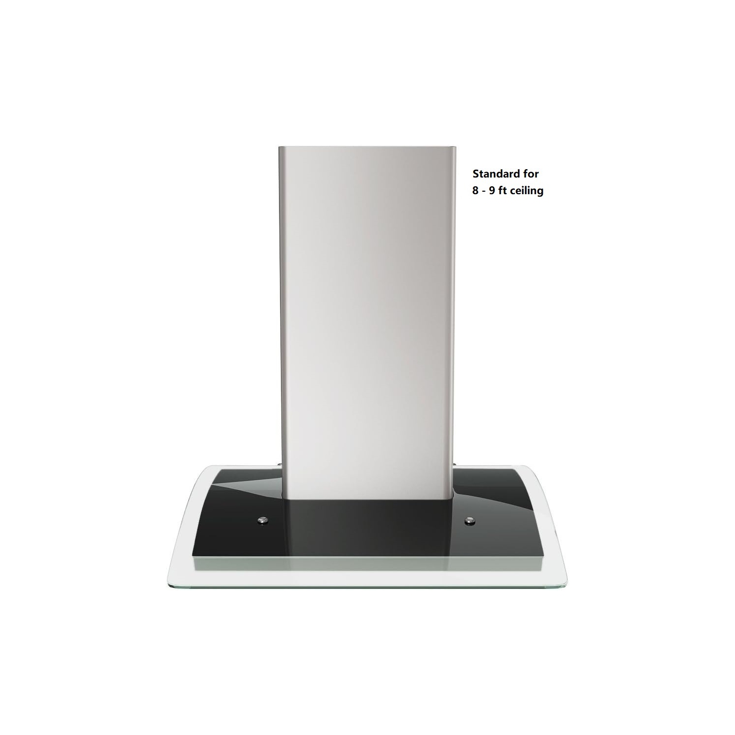 Vertrons 30 inch Tempered Glass Island Mount Range Hood, 800 CFM Ducted Exhaust Vent, Touch Control Panel, 4 Speed Fan, 2 pcs Baffle Filters, Auto