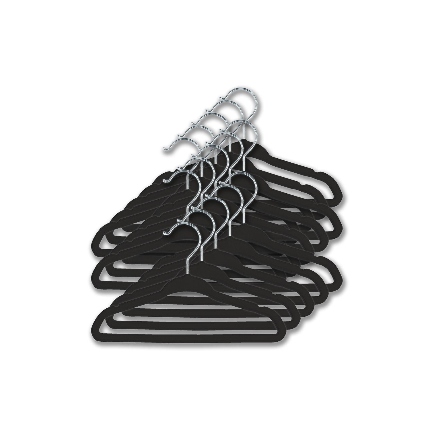 Amor Bebe by TenderTyme 15-Pack Non-Slip Design Baby Hangers - Black