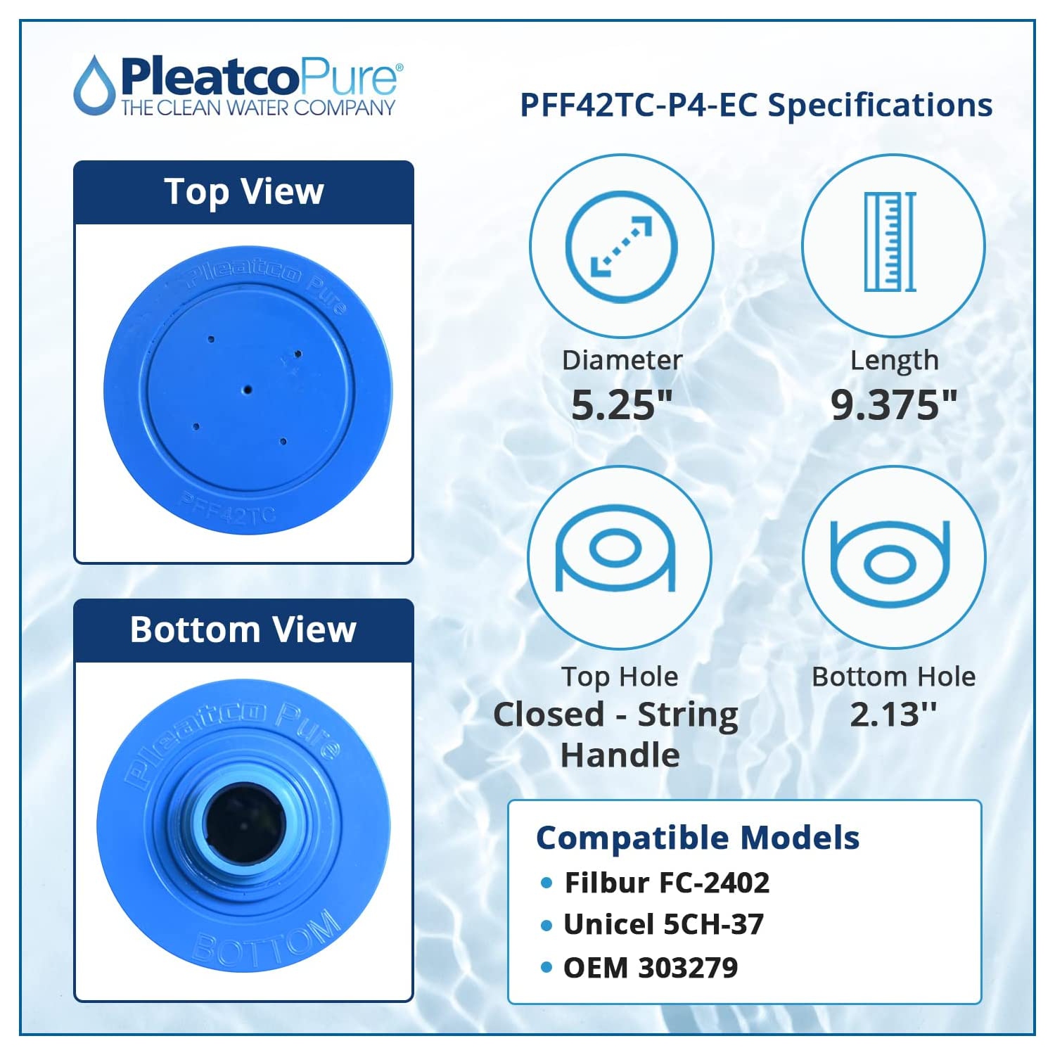 Pleatco For Freeflow / Fantasy Spas - PFF42TCP4 - Single Filter