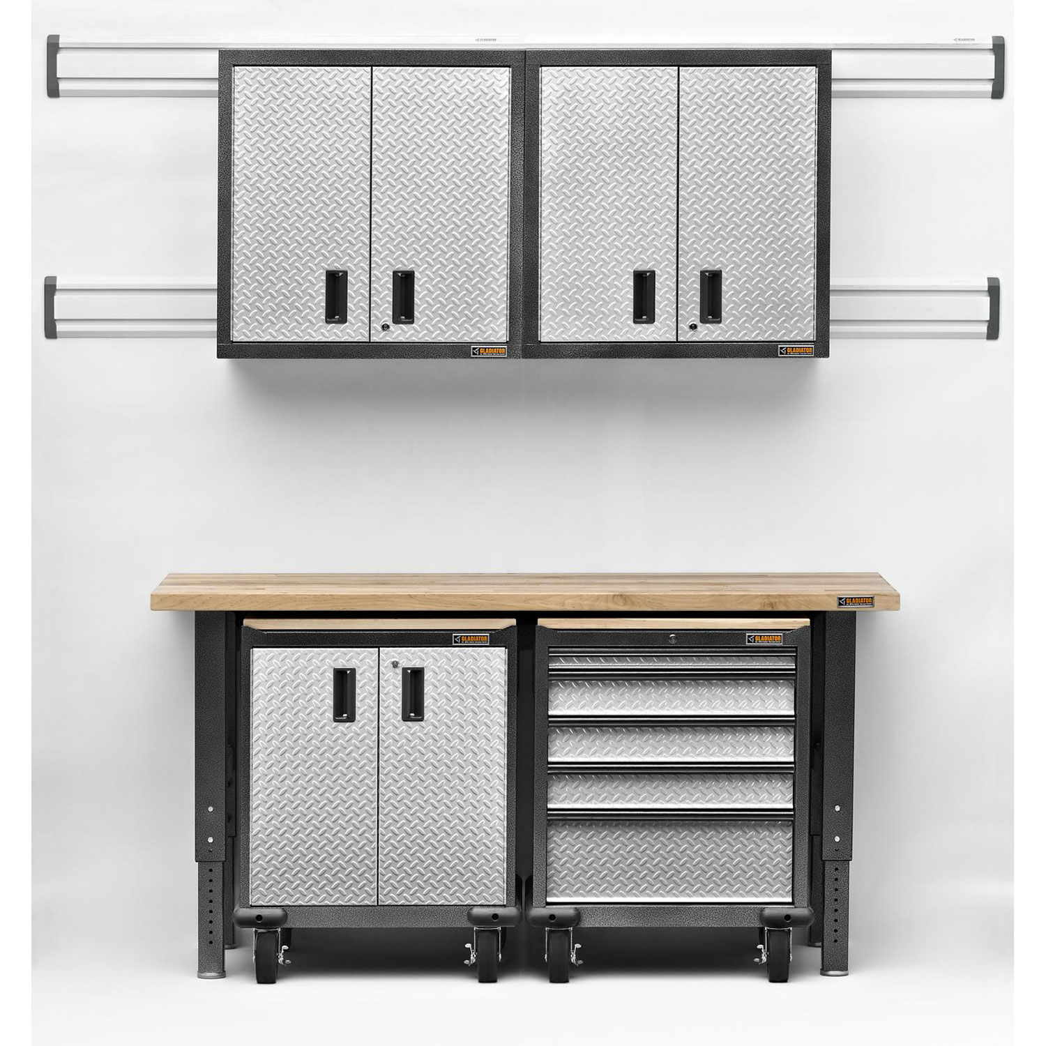 Gladiator Premier Modular GearDrawer Cabinet - Silver Tread