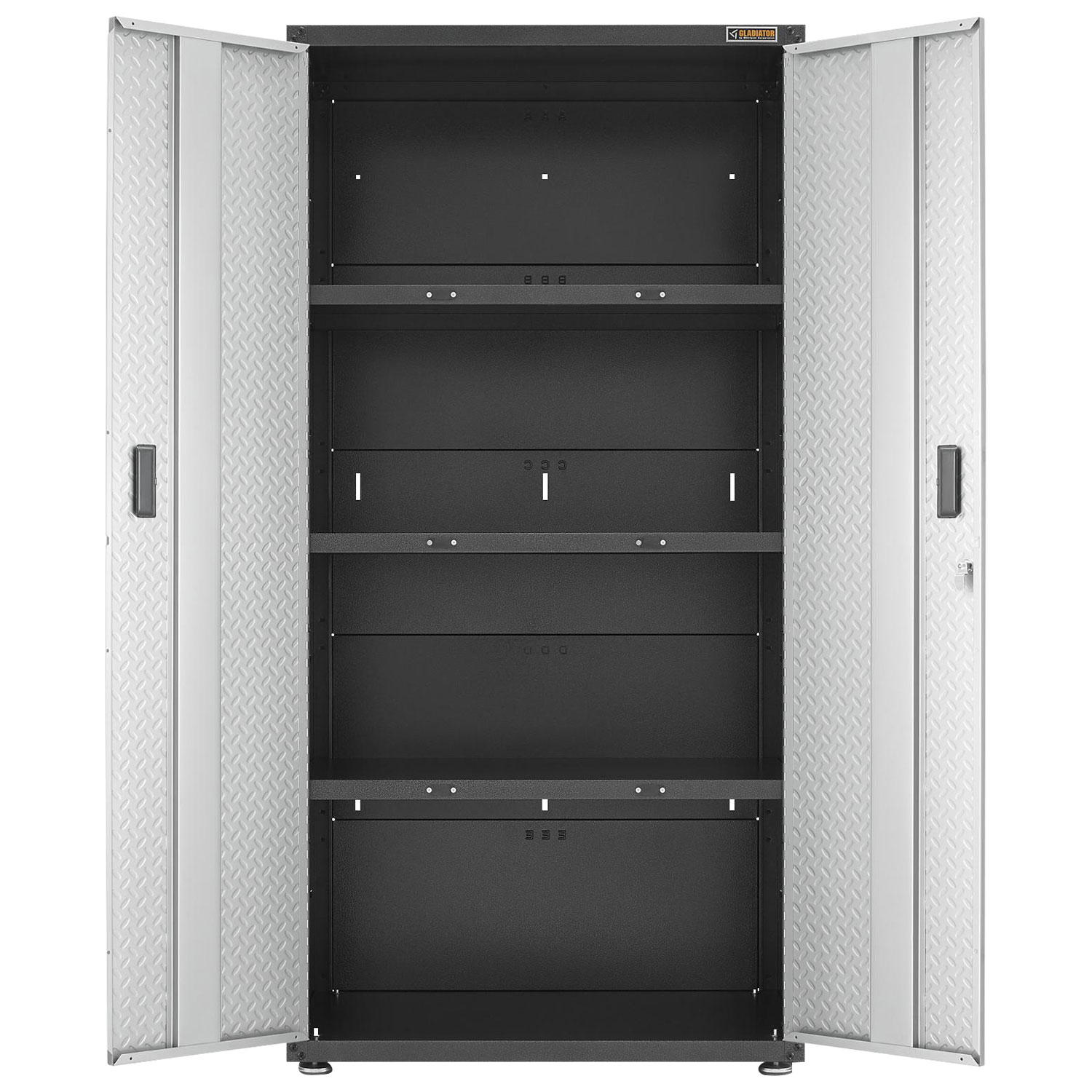 Armoire de rangement de bureau en acier de Gladiator - Argenté