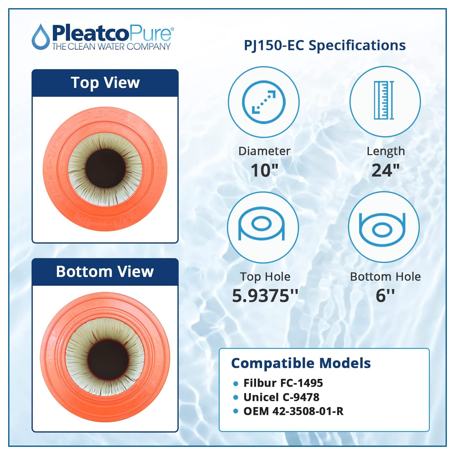 Pleatco For Carvin - PJ150 - Single Filter