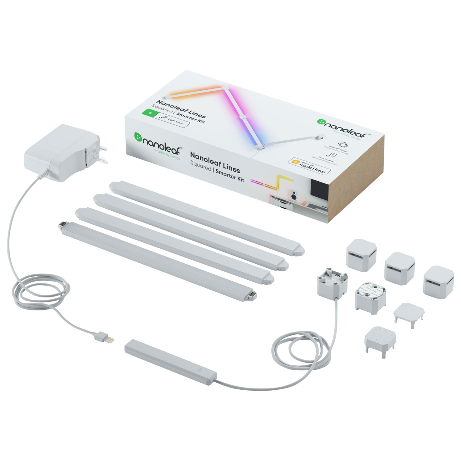 Nanoleaf Lines 90 Degrees - Smarter Kit - 4 Panels
