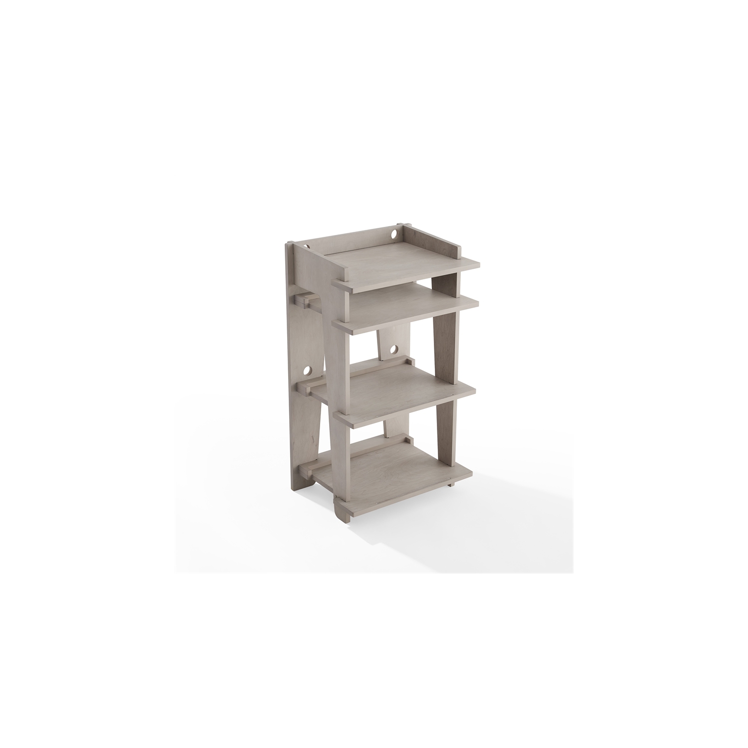 Table tournante en bois de MDF Soho et placage de bouleau de Crosley Furniture en gris