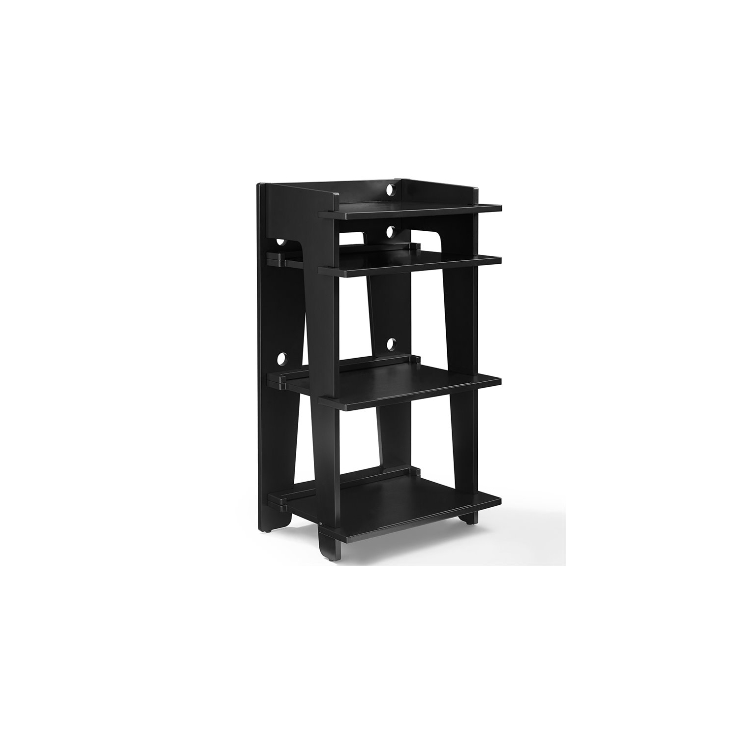 Crosley Furniture Soho MDF Wood and Birch Veneer Turntable Stand in Black