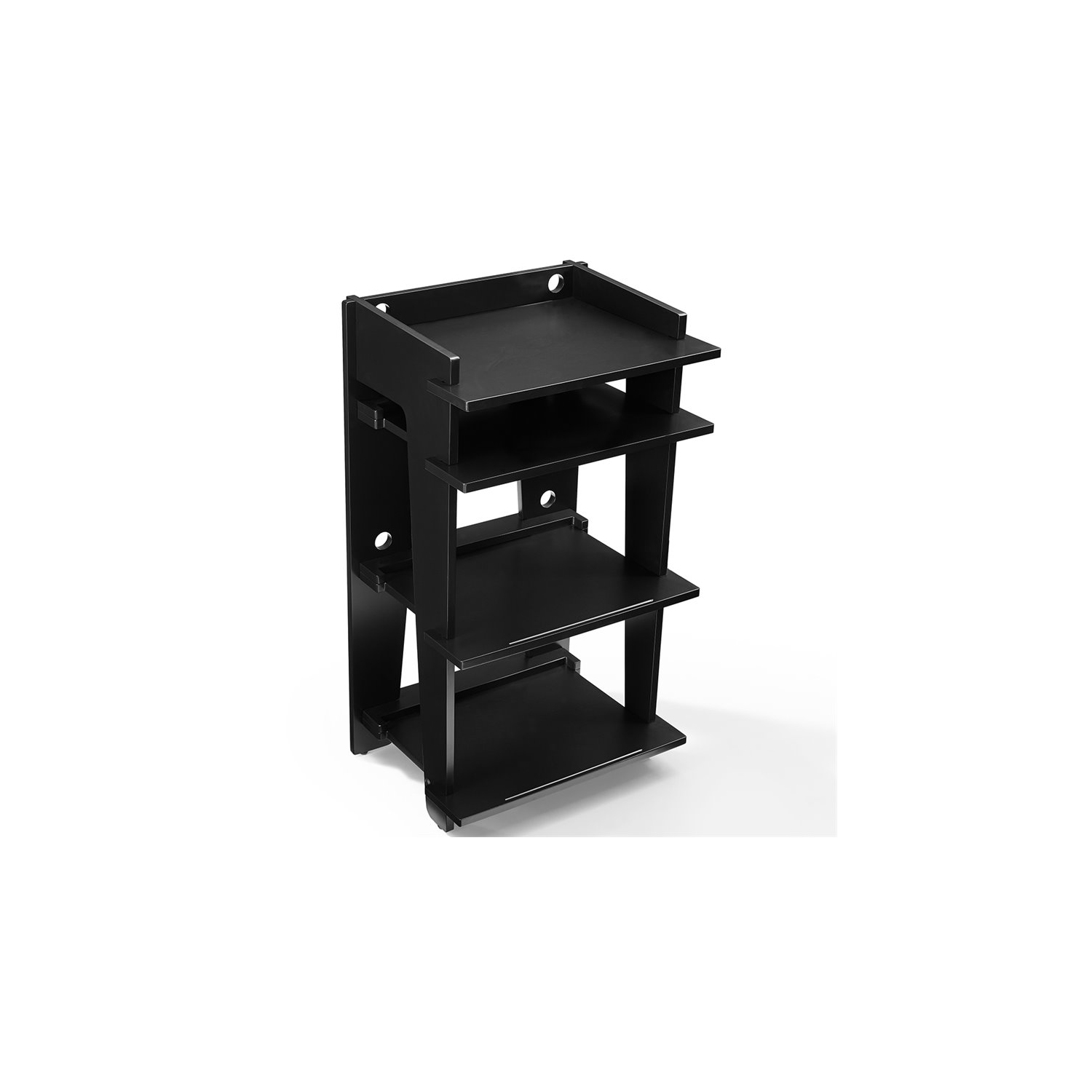 Crosley Furniture Soho MDF Wood and Birch Veneer Turntable Stand in Black