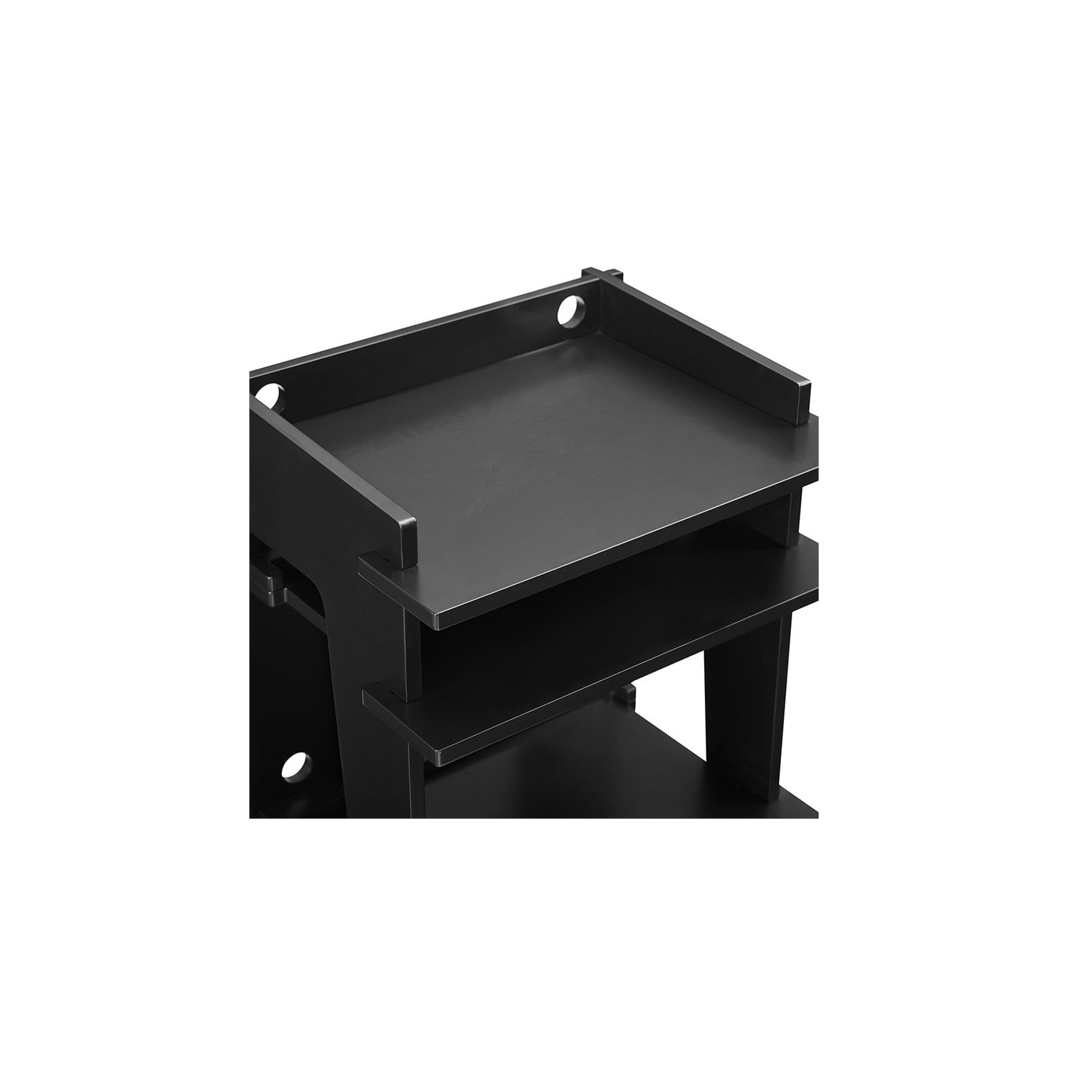 Crosley Furniture Soho MDF Wood and Birch Veneer Turntable Stand in Black