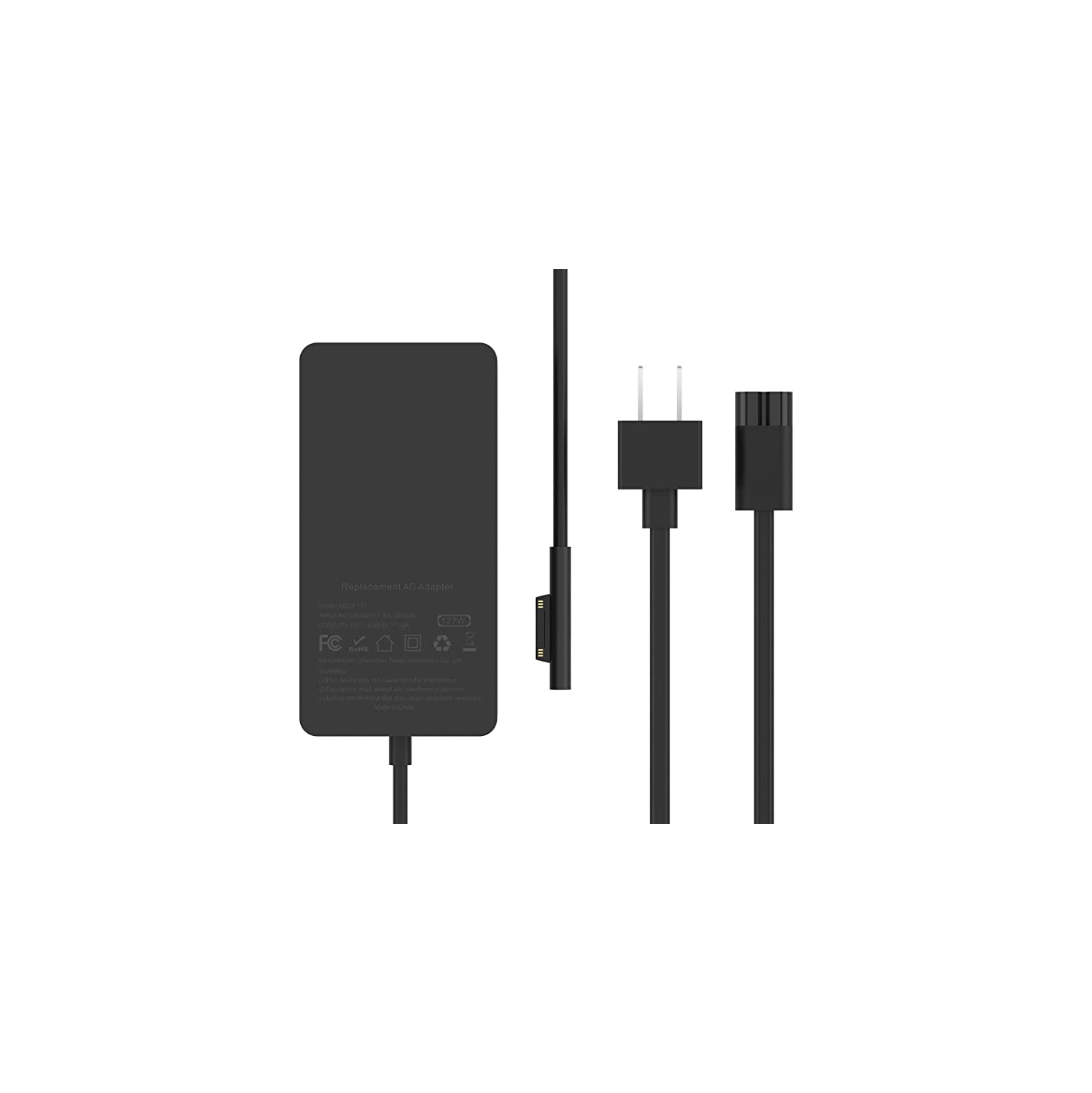 WINGOMART Surface Charger 127W for Surface Book 3/2/1 Surface Pro X/7/6/5/4/3, Laptop 3/2/1, Surface Go with 6ft Cord