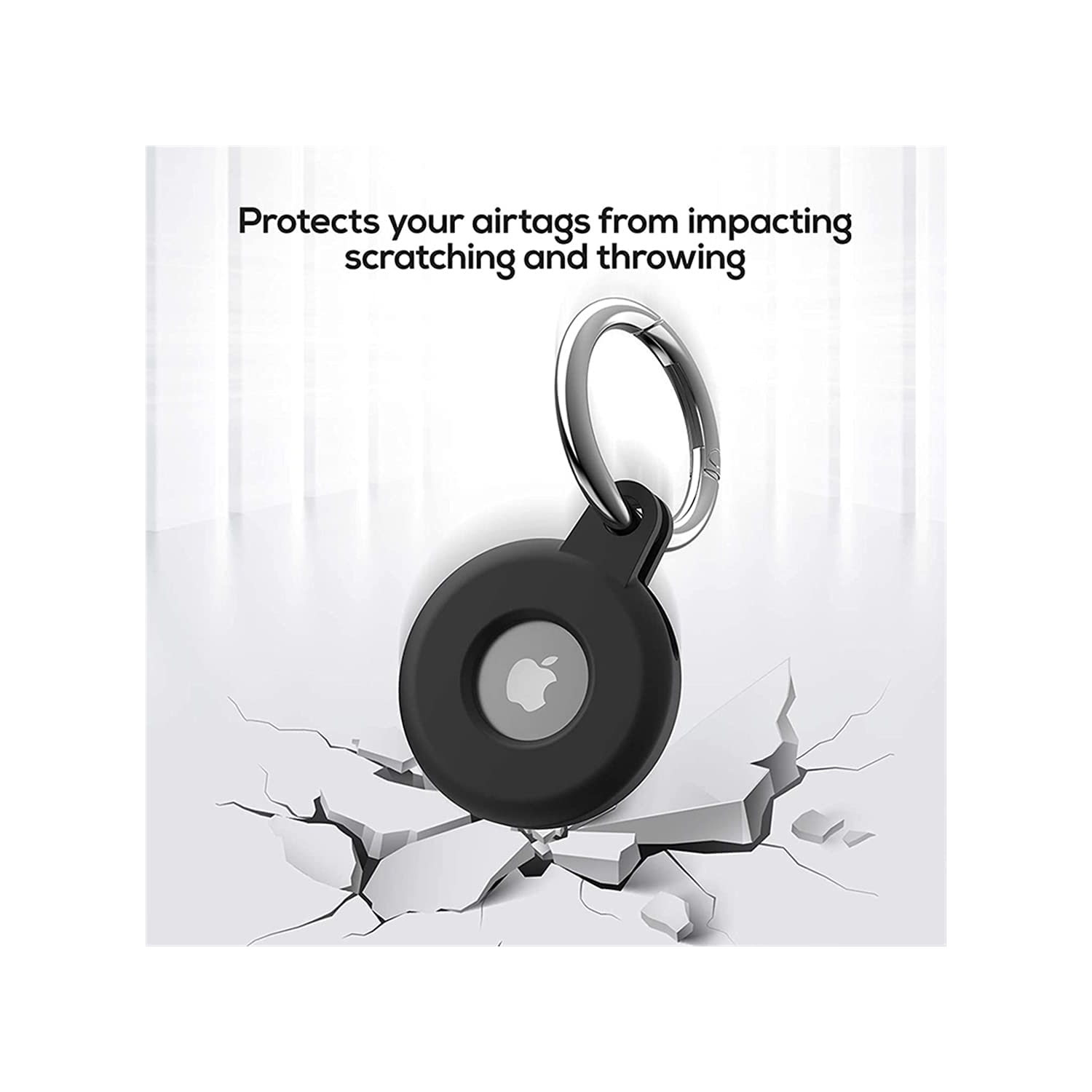 2 étuis protecteurs en silicone pour AirTag lavables Airtags d’Apple, AirTag
