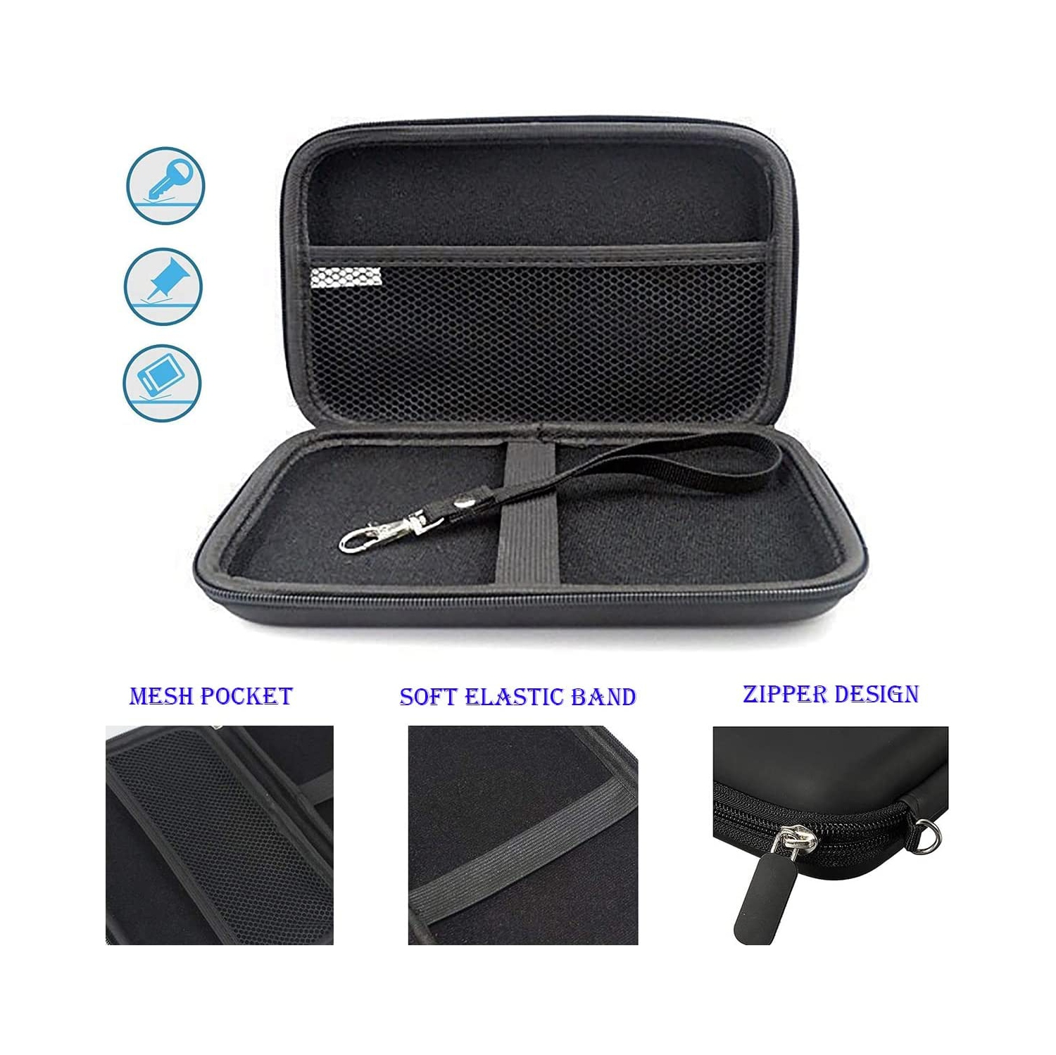 Étui pour GPS 7 po, étui de transport pour GPS avec courroie de sécurité pour GPS Garmin Navigator 6 po 7 po