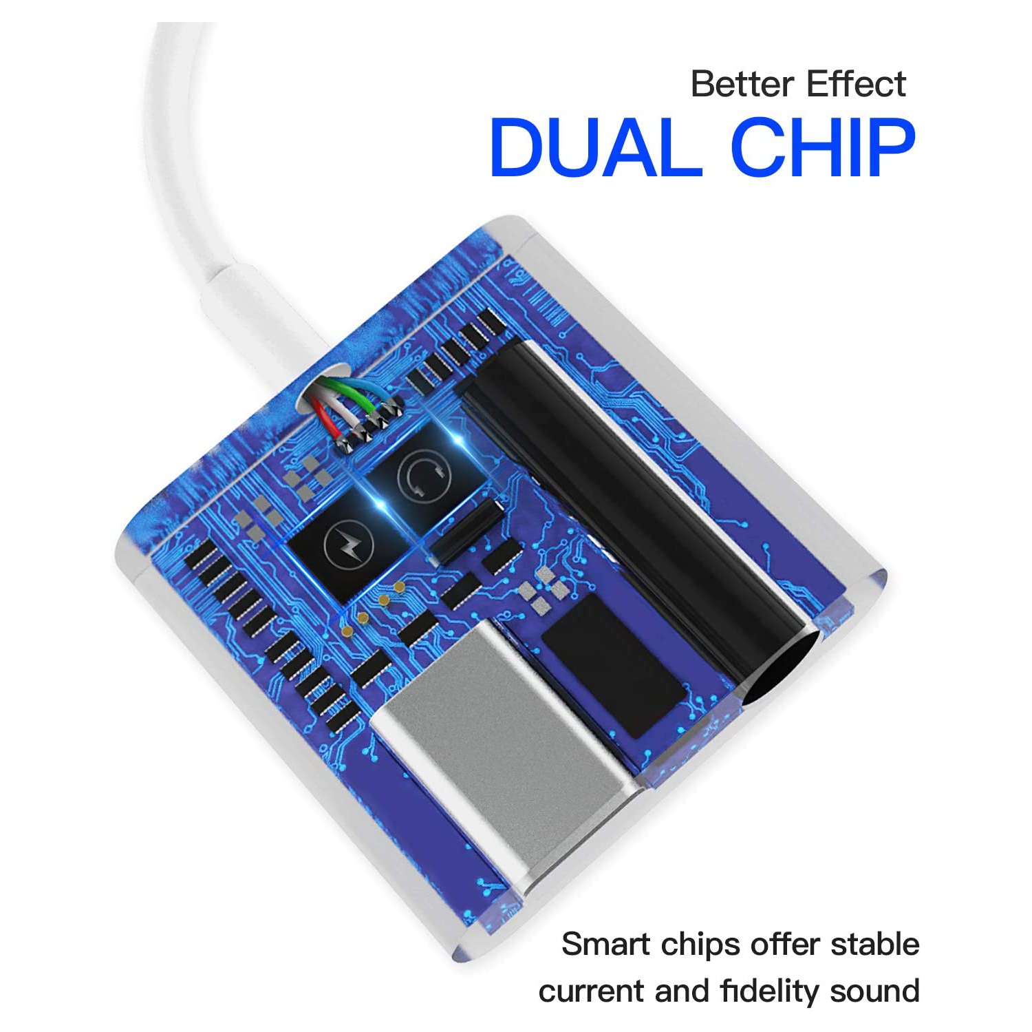 Iphone AUX Adapter for Headphone Jack Cable(2pack)2 in 1 Lightning to 3.5mm Splitter Dongle Charger Audio Cord