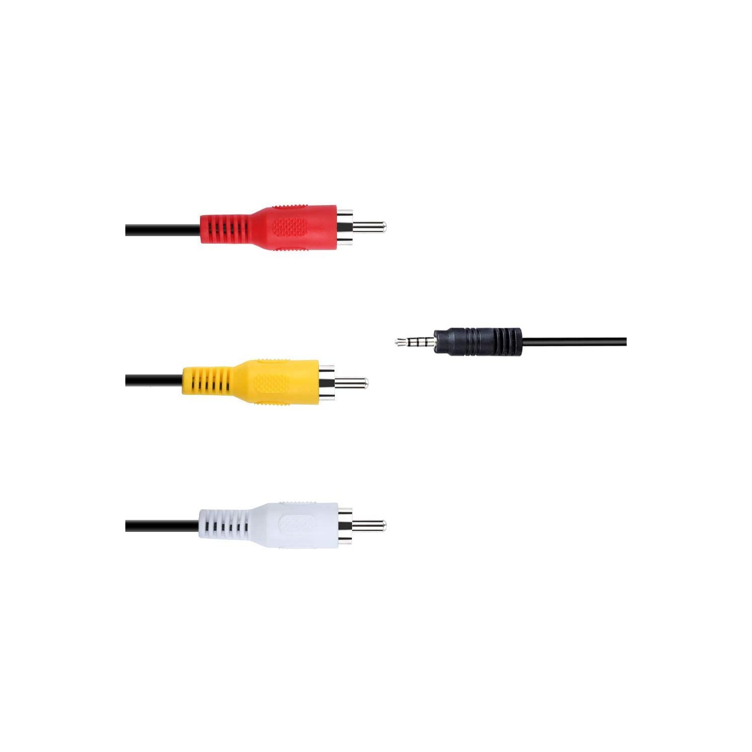 Câble convertisseur audio-vidéo mâle auxiliaire 3,5 mm à 3 RCA audio-vidéo mâle câble adaptateur TV câble adaptateur