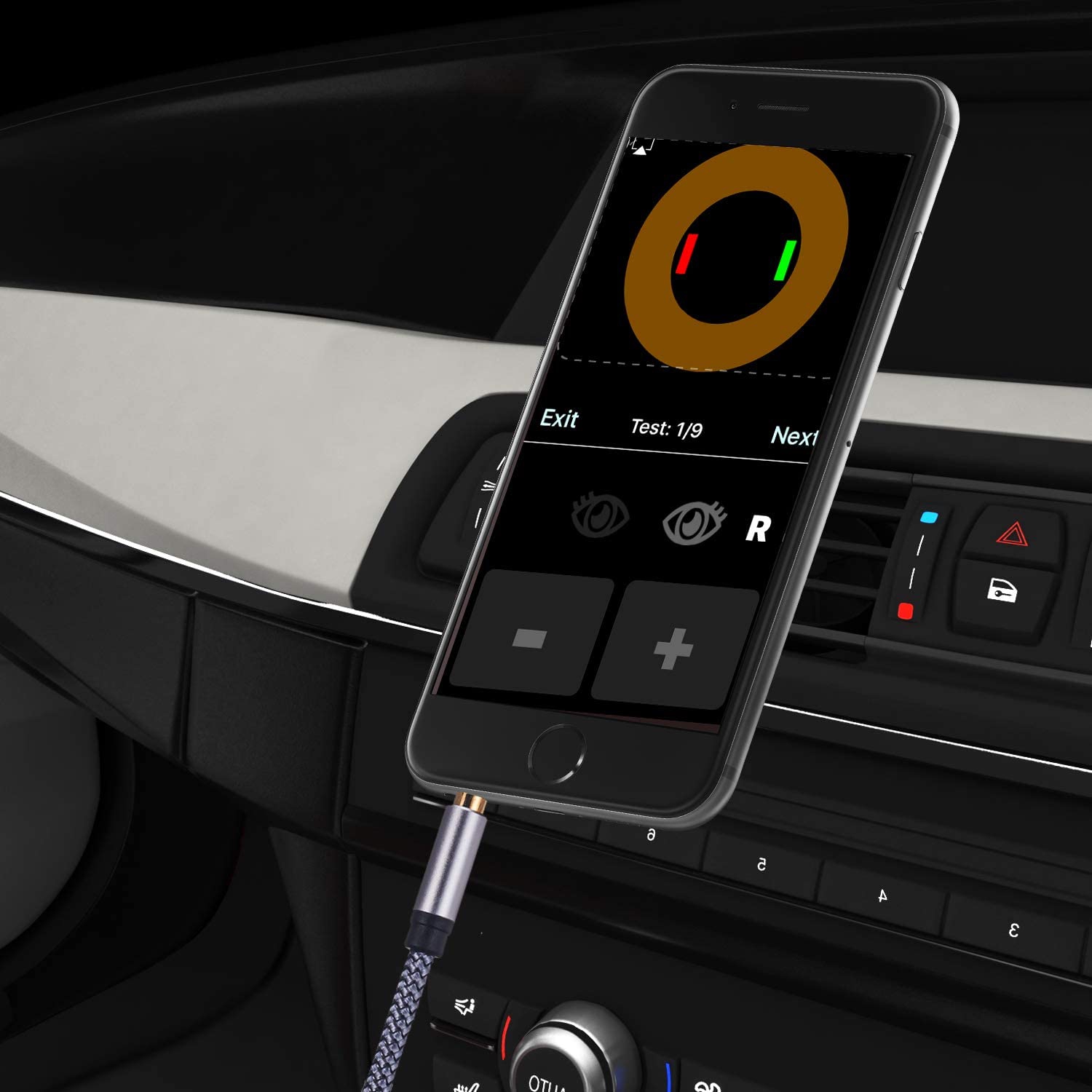 Aux Cable 1Ft, 3.5mm Male to Male Auxiliary Audio Stereo Cord Compatible with Car,Headphones, iPods, iPhones,