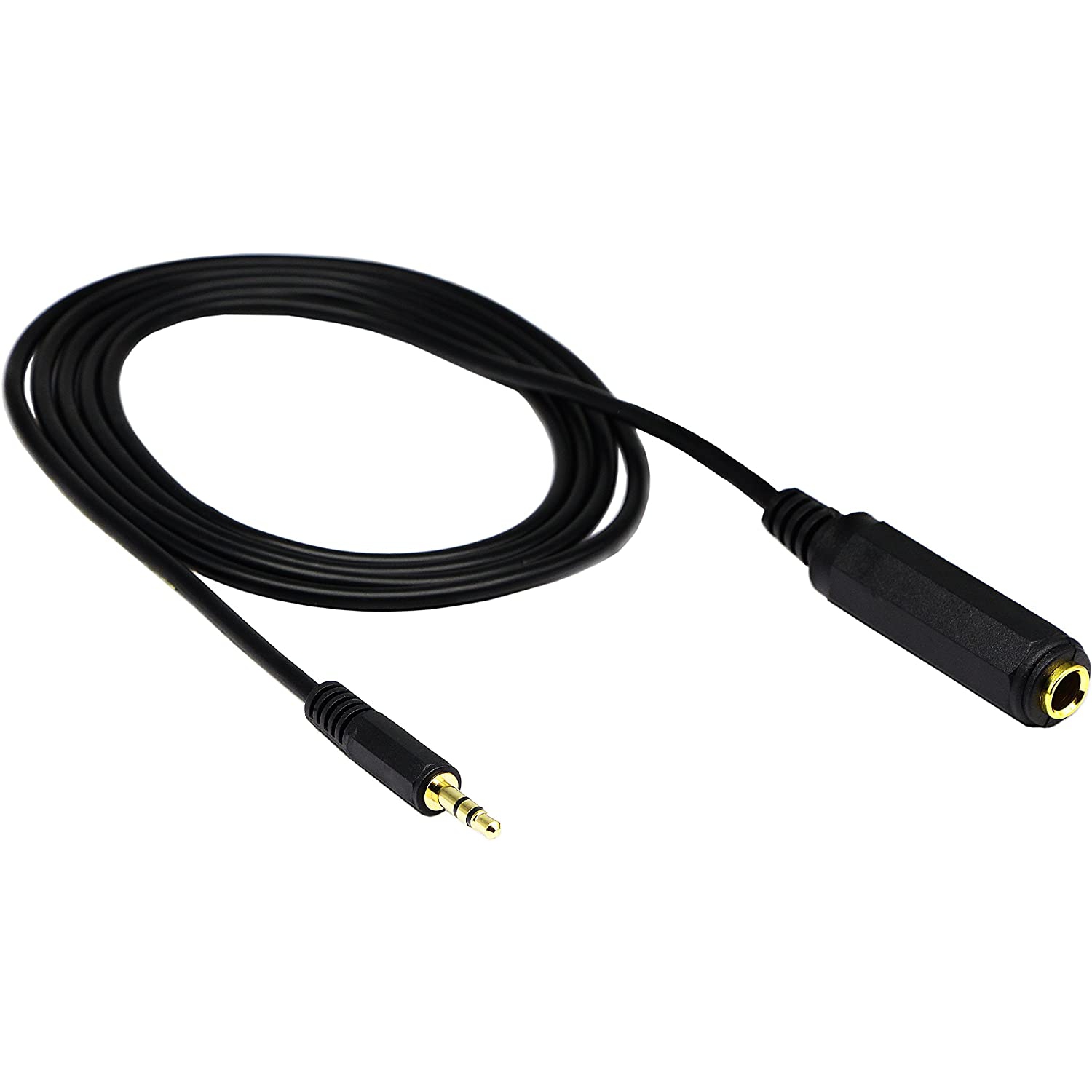 Golden Plated 3.5mm to 6.35mm Audio Extender Cable Adapter, 6.35mm 1/4 inch Audio Female to 3.5mm 1/8 inch
